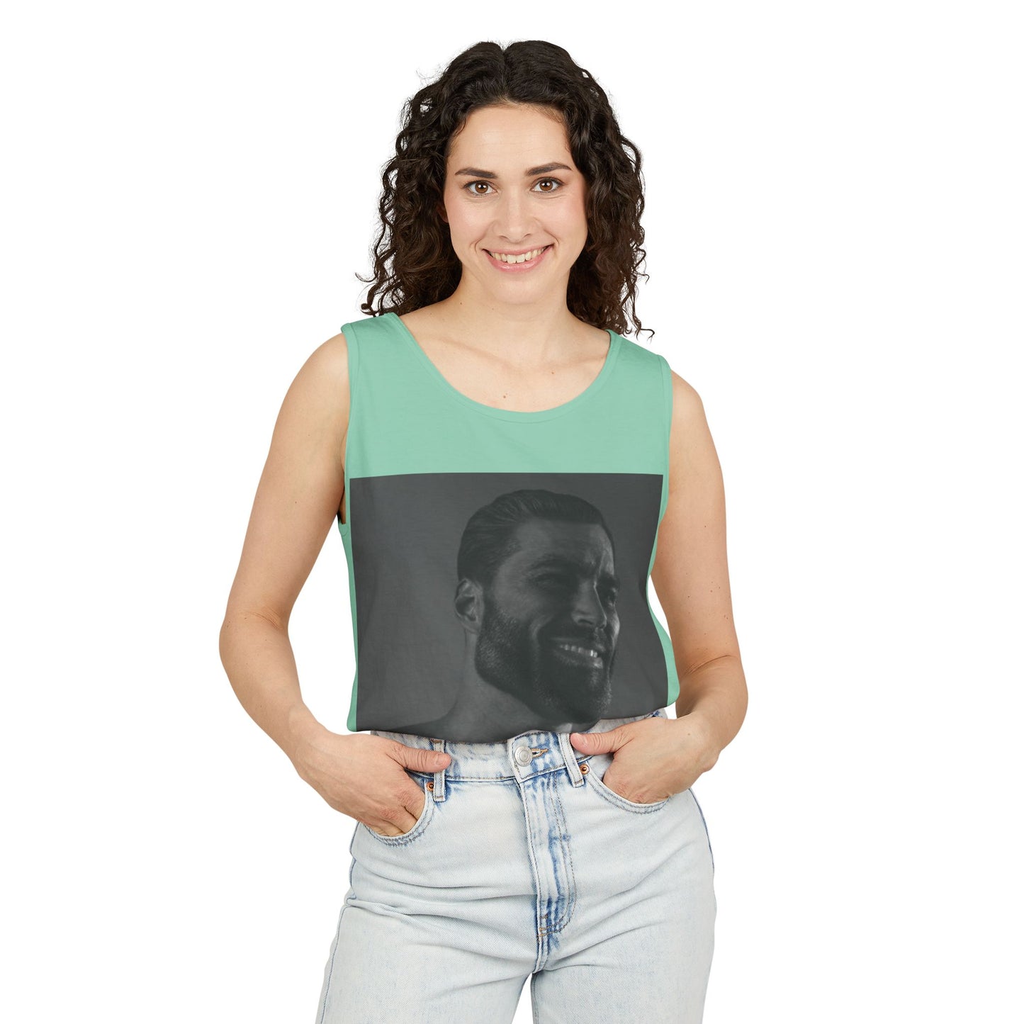 GIGA Unisex Garment-Dyed Tank Top, Summer Apparel, Funny Graphic Tee, Workout Wear, Unique Gift Idea, Casual Outfit