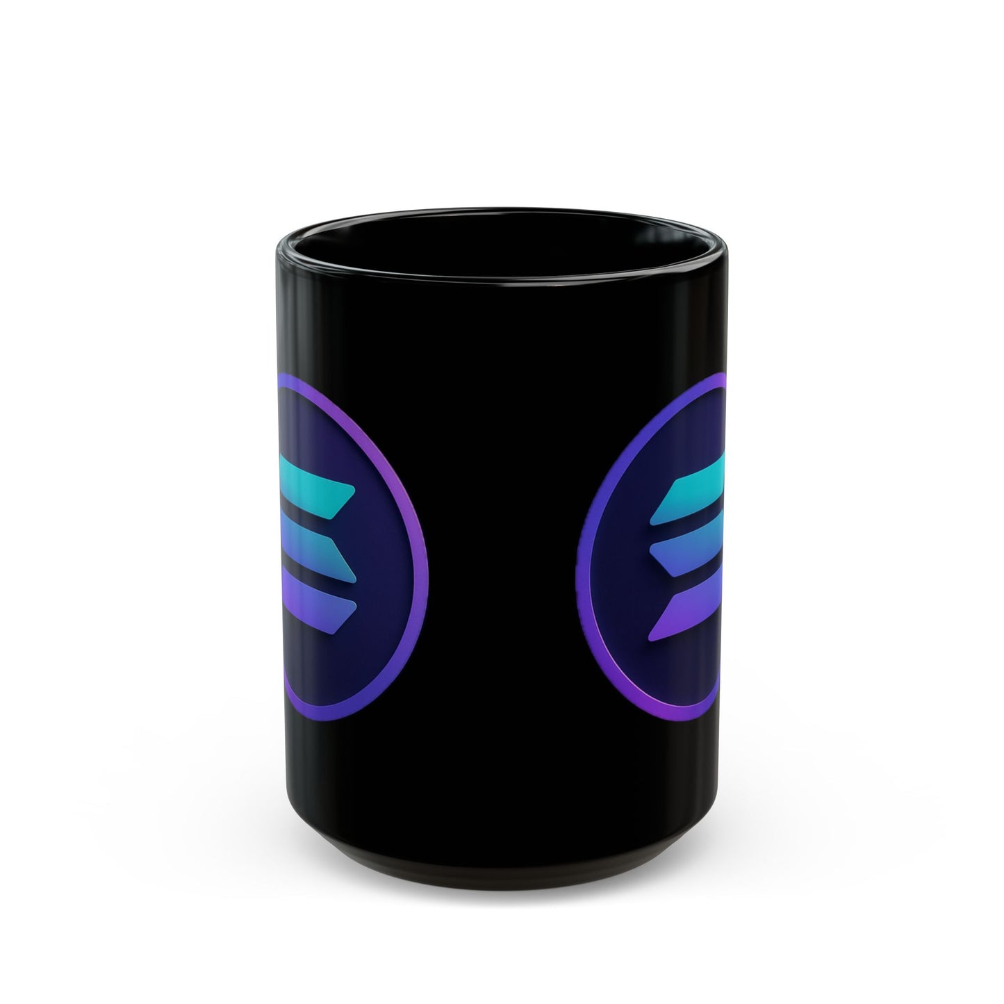 Stylish Solana Black Mug with Gradient Design - Perfect Gift for Coffee Lovers, Home Decor, Office Mug, Collectible, Holiday Gift