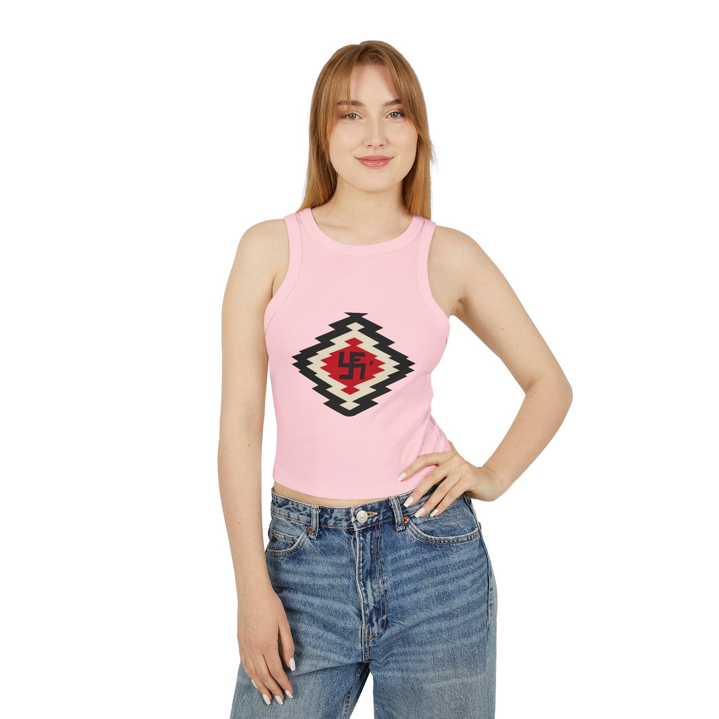Yei Stylish Women's Crop Tank Top with Aztec Design - Summer Essential, Casual Wear, Beach Outfit, Festival Top, Layering Piece