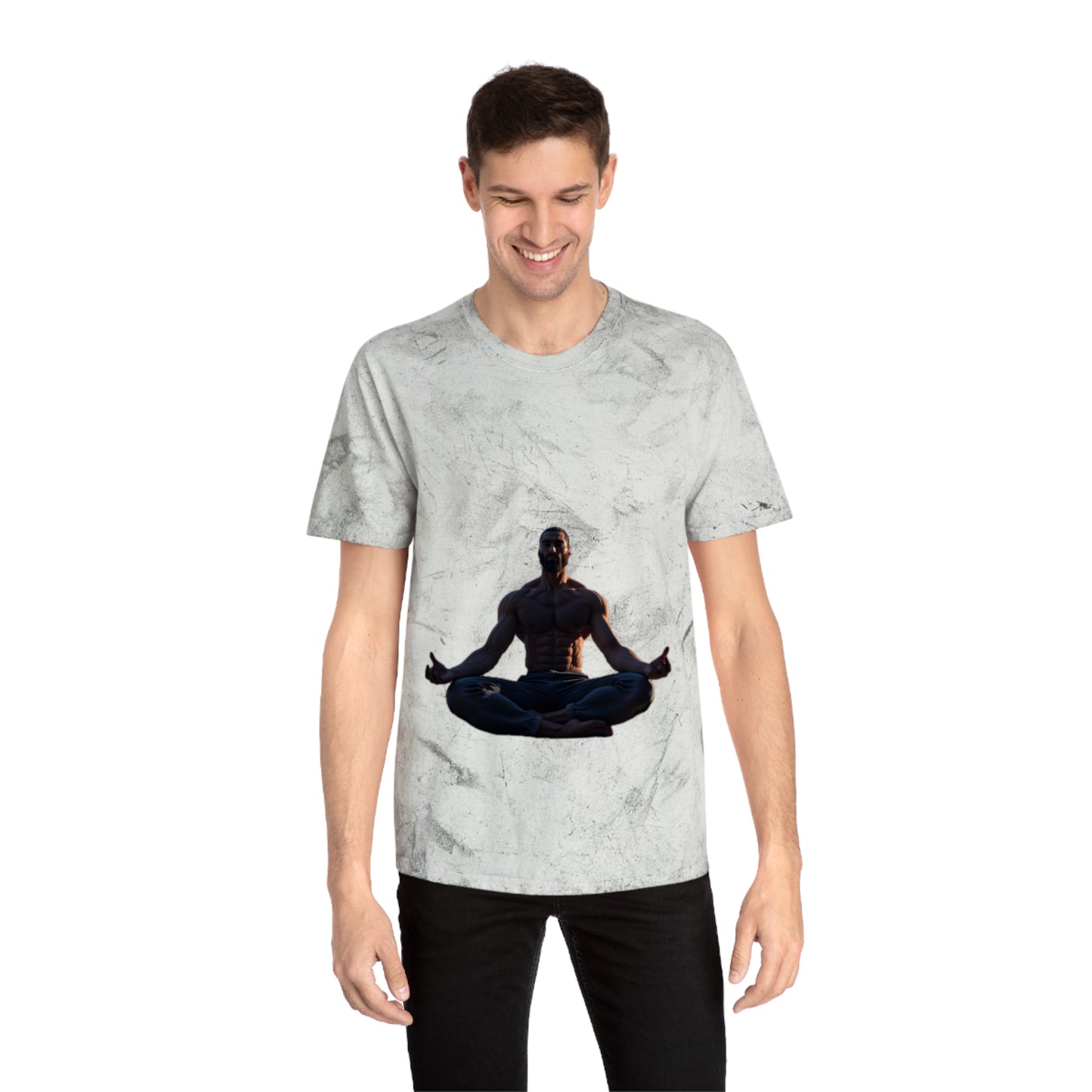 GIGA Color Blast Meditation T-Shirt | Unisex Vibe, Unique Gift for Yoga Lovers, Inspirational Wear, Gigachad Design, Casual Fashion