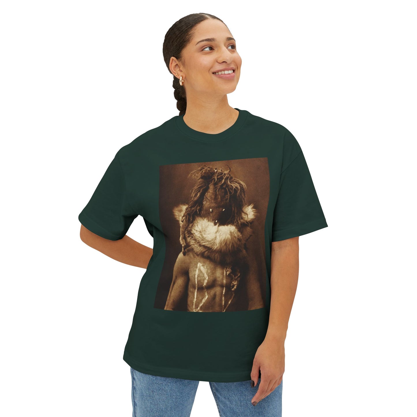 Yei Spirit Oversized Tee – Unique Graphic Tee, Unisex Streetwear, Vintage Look, Festival Wear, Boho Style Shirt