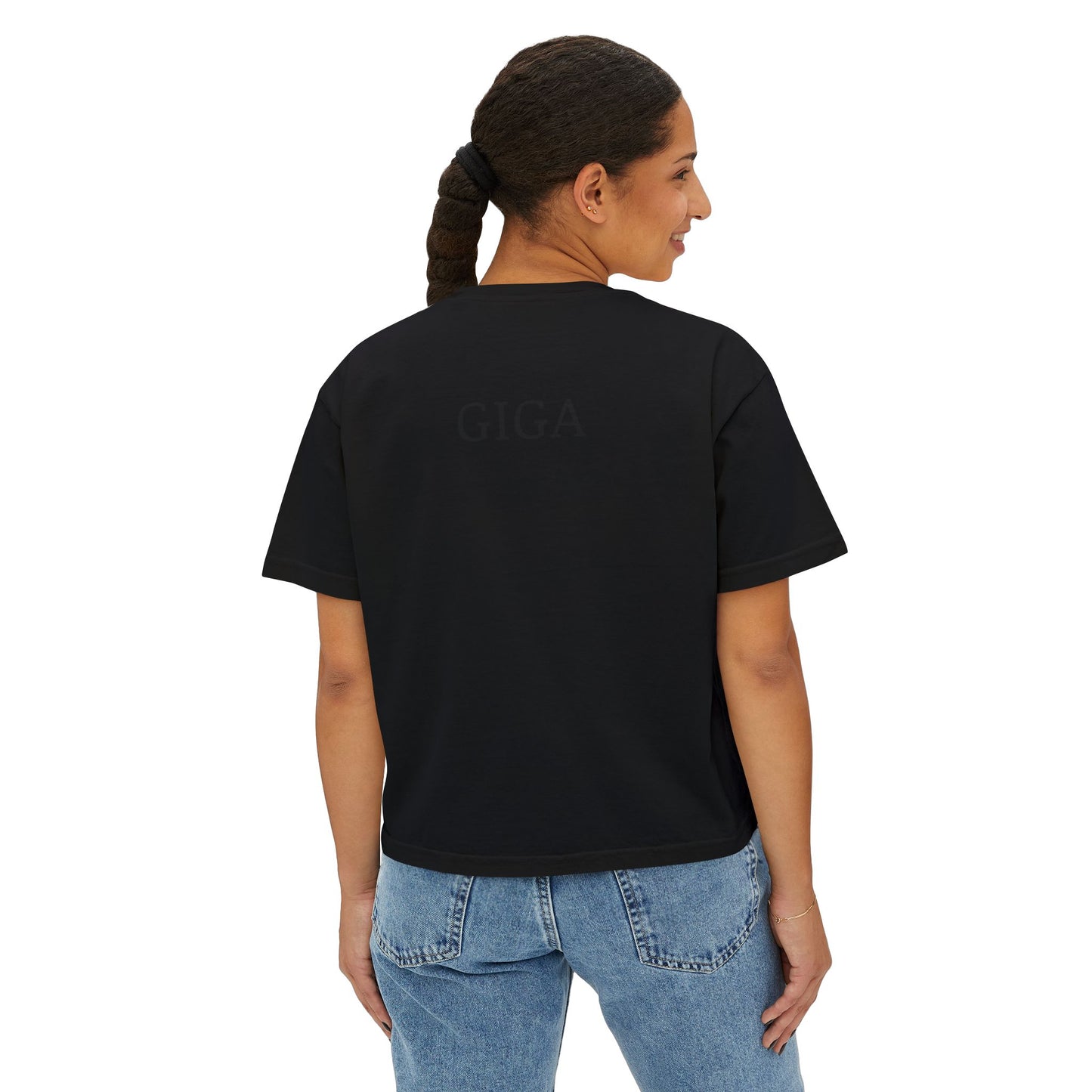GIGA Empowerment Women's Boxy Tee - Her Body My Choice, Feminist Top, Graphic Tee, Casual Wear, Gift for Activists