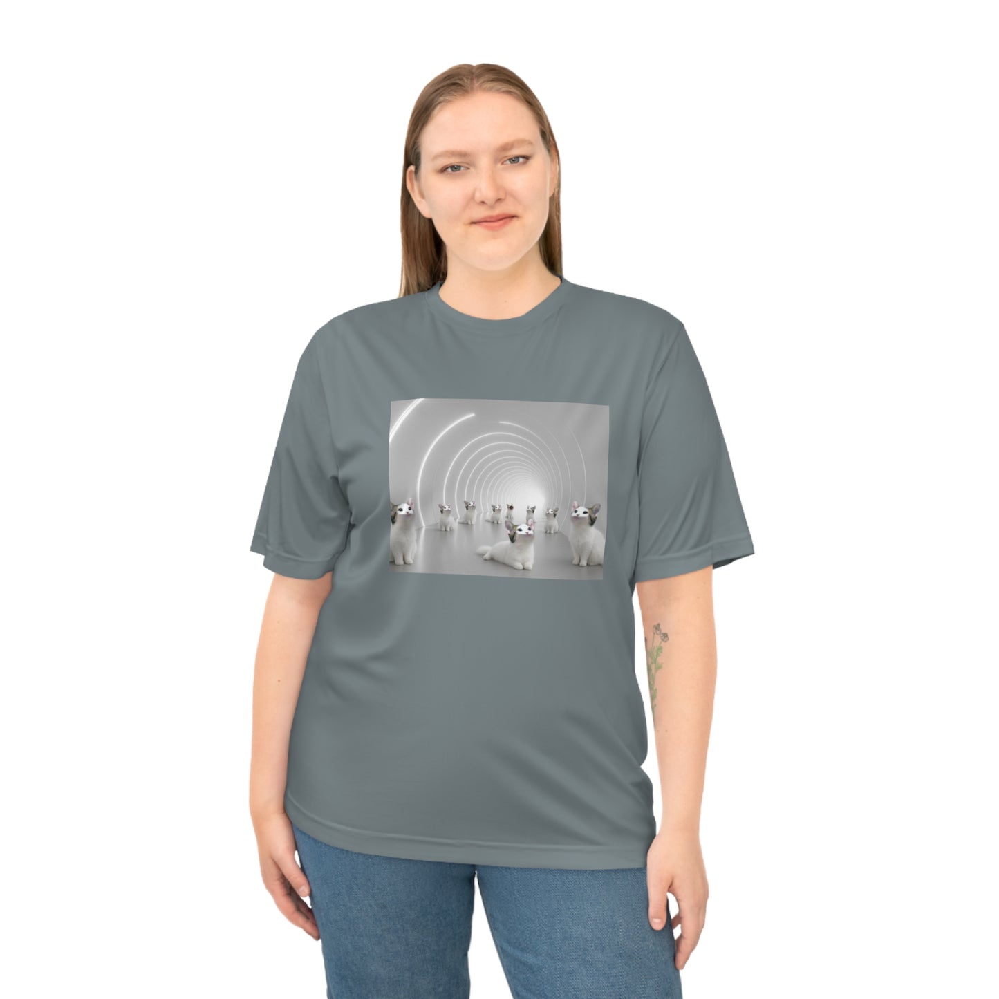 POPCAT Unisex Performance T-shirt with Unique Design, Fitness Apparel, Casual Wear, Gift for Him/Her, Sports Tee, Activewear