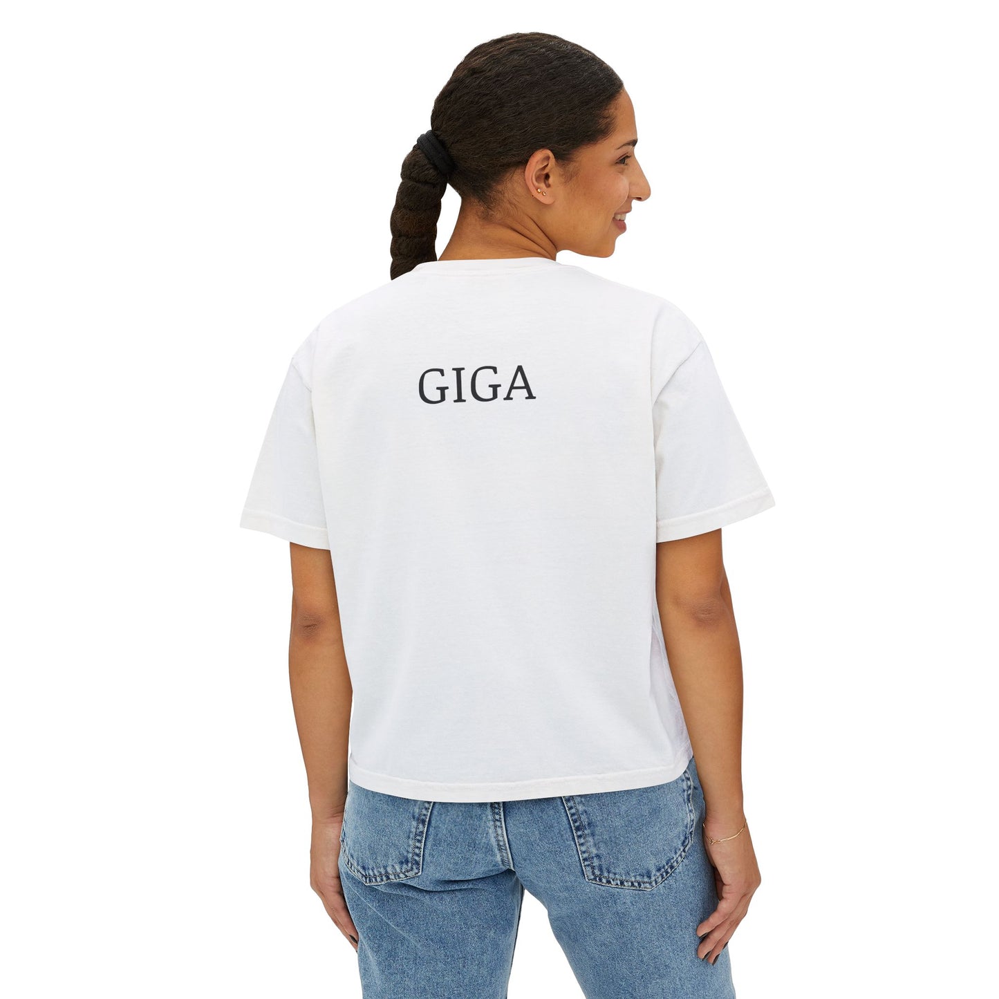 GIGA Empowerment Women's Boxy Tee - Her Body My Choice, Feminist Top, Graphic Tee, Casual Wear, Gift for Activists
