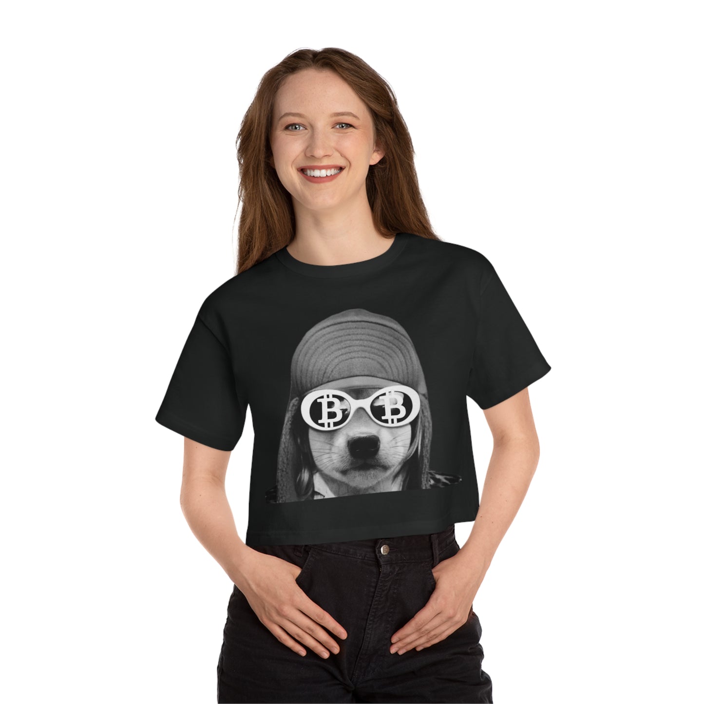 WIF Vintage Graphic Cropped T-Shirt | Fun Casual Tee for Pet Lovers | Cool Summer Fashion, Gift for Animal Lovers, Birthday