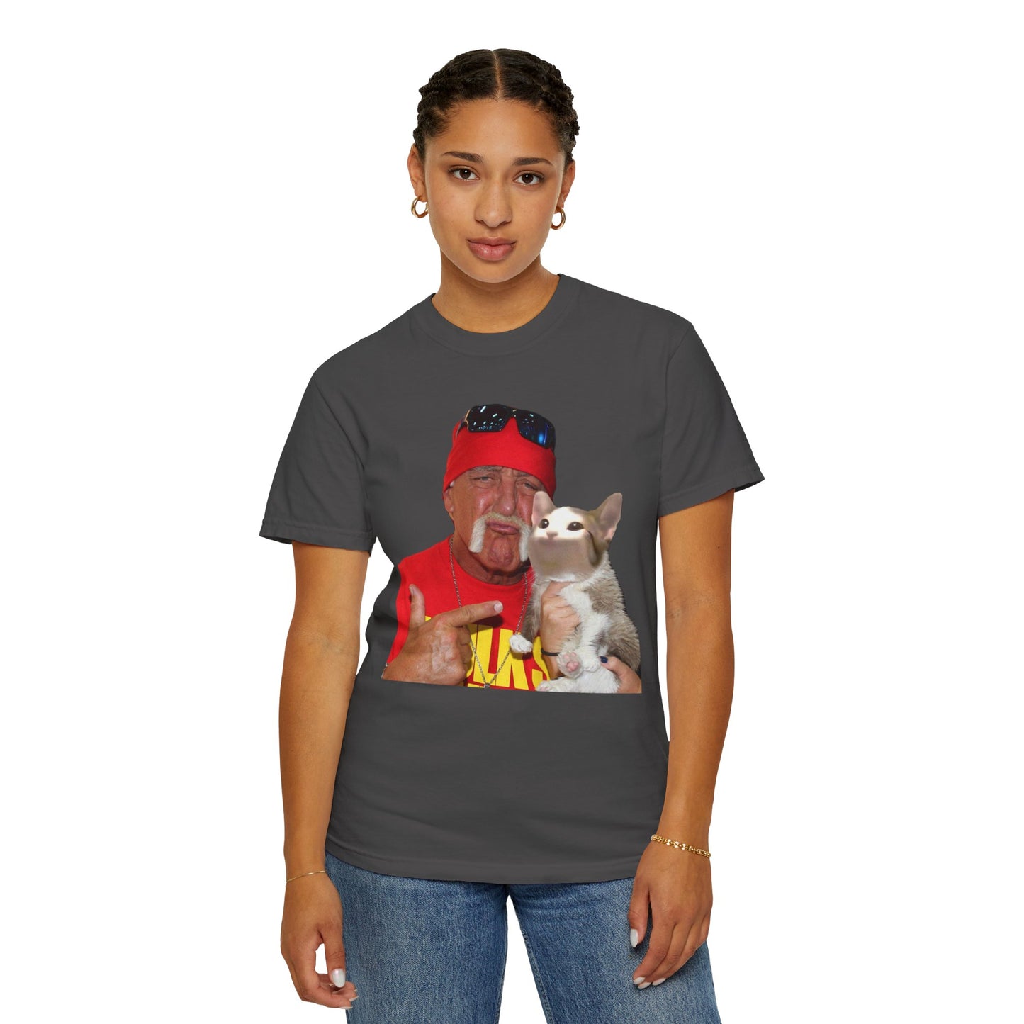 POPCAT Hilarious Unisex T-Shirt: Perfect for Dads, Pet Lovers, Gifts, Funny Apparel, Casual Wear, Cat Lovers