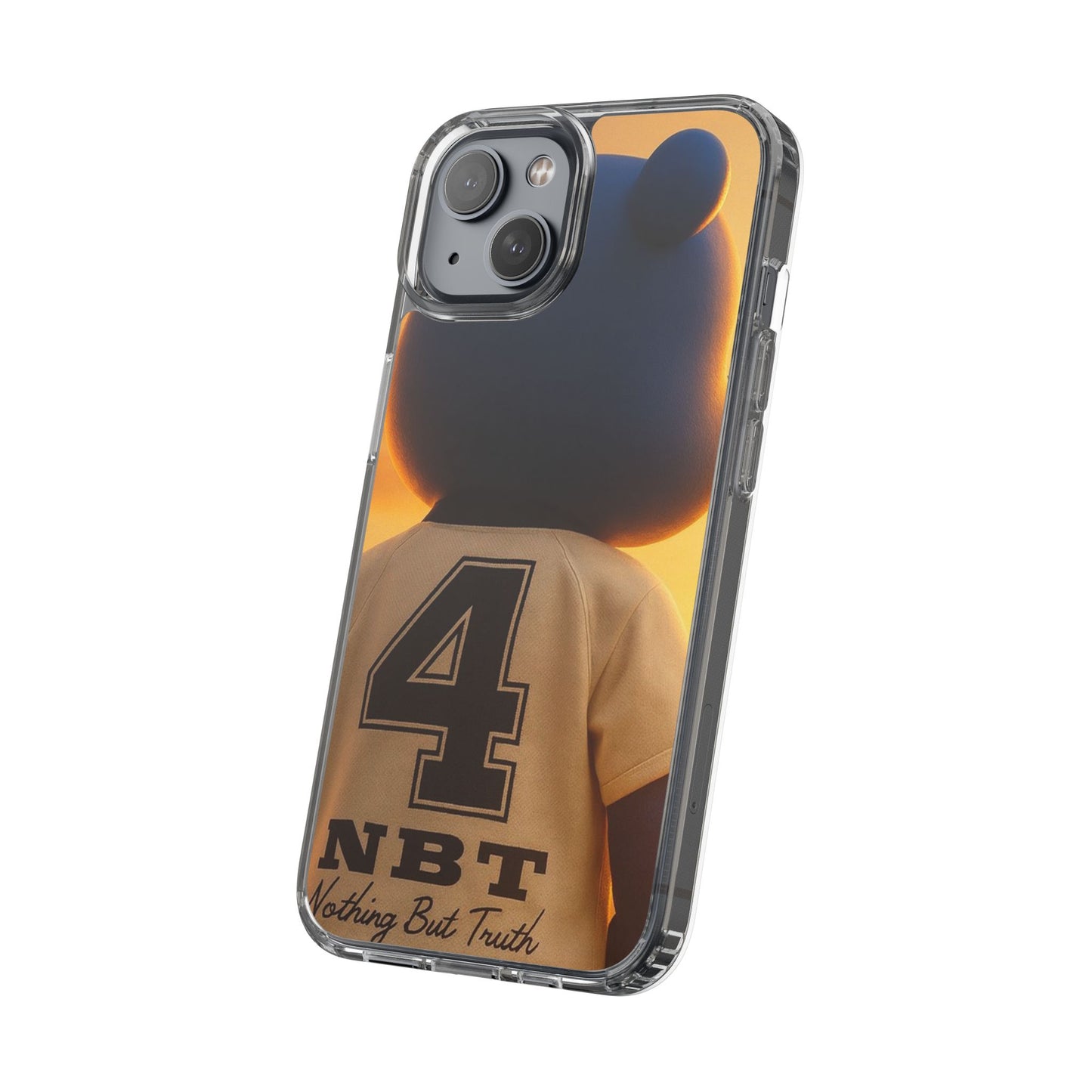 4NBT Trillion Bear Clear Phone Case, Aesthetic Phone Cover, Unique Gift for Animal Lovers, Stylish iPhone Accessory, Perfect for Birthdays