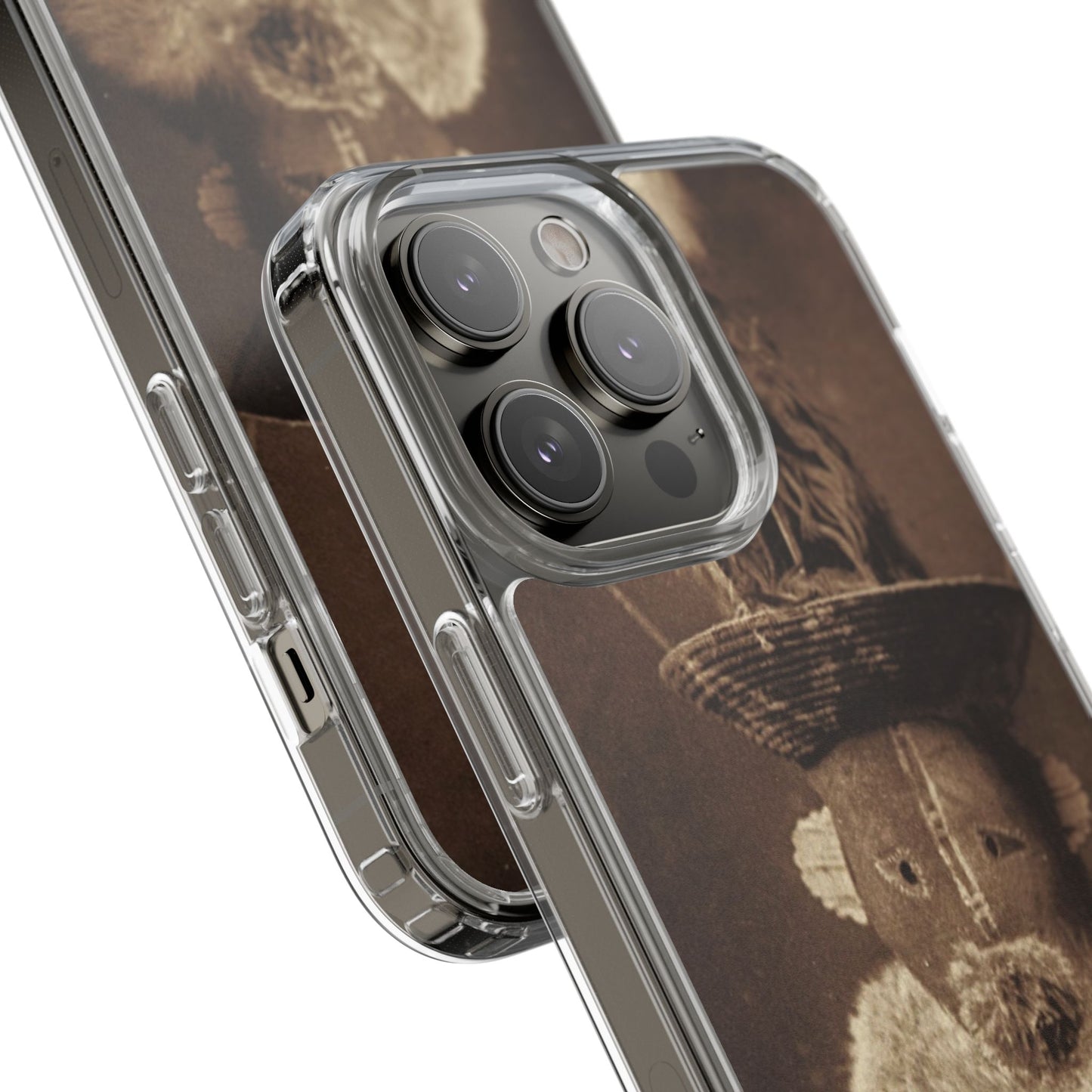 Yei Vintage Ethnic Clear Phone Case, Unique Phone Protector, Bohemian iPhone Case, Artistic Clear Cover, Cultural Phone Accessory
