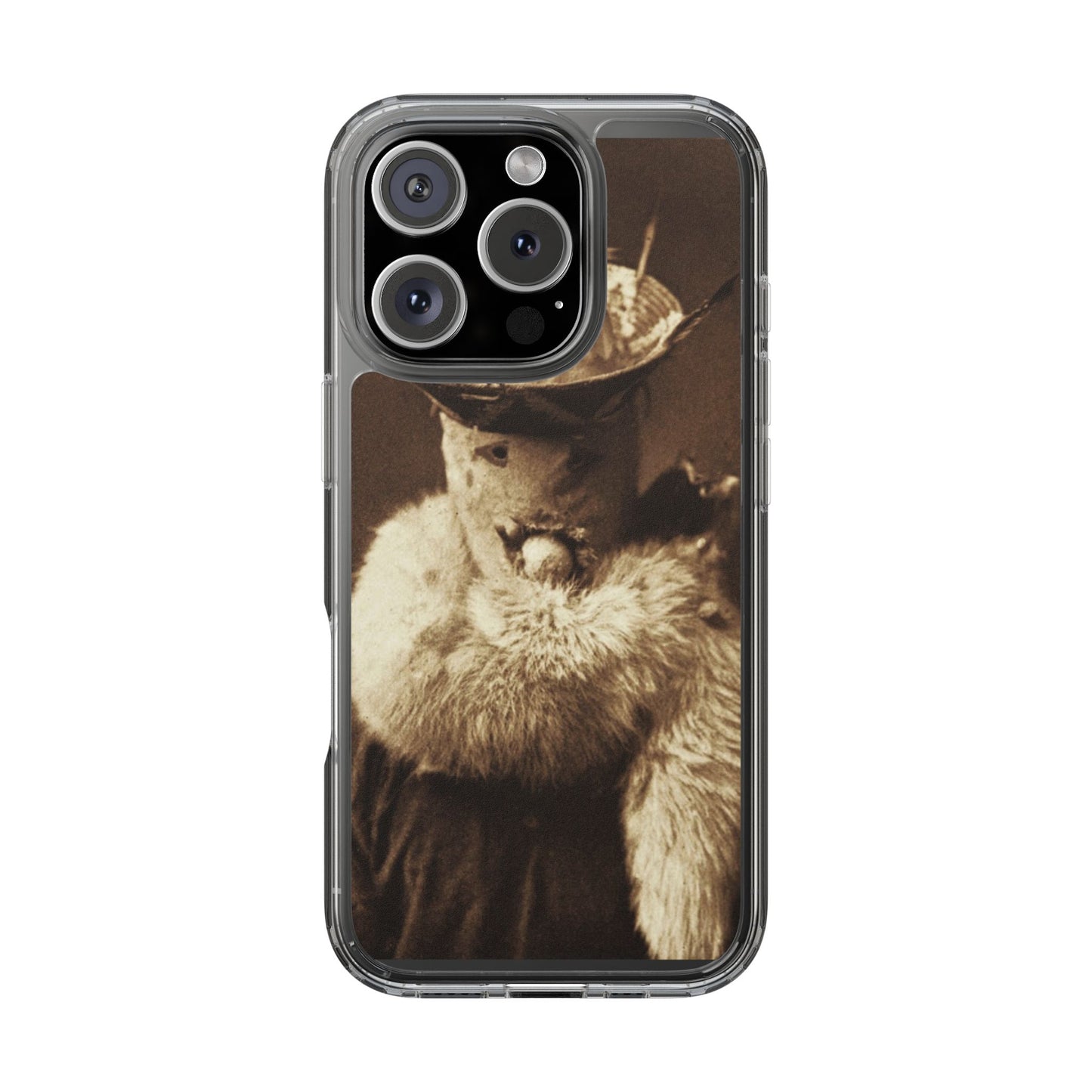 Yei Vintage Cat Photography Phone Case, Clear Cases, Unique Gift for Cat Lovers, Phone Accessory, Stylish Tech Gear, Animal Art