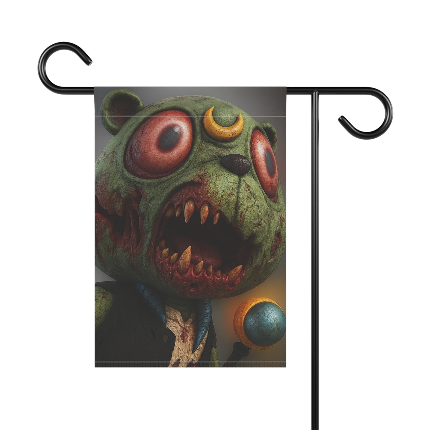 4NBT Spooky Garden Banner, Halloween Decoration, Unique Yard Art, Outdoor Scarecrow Sign, Whimsical Home Decor