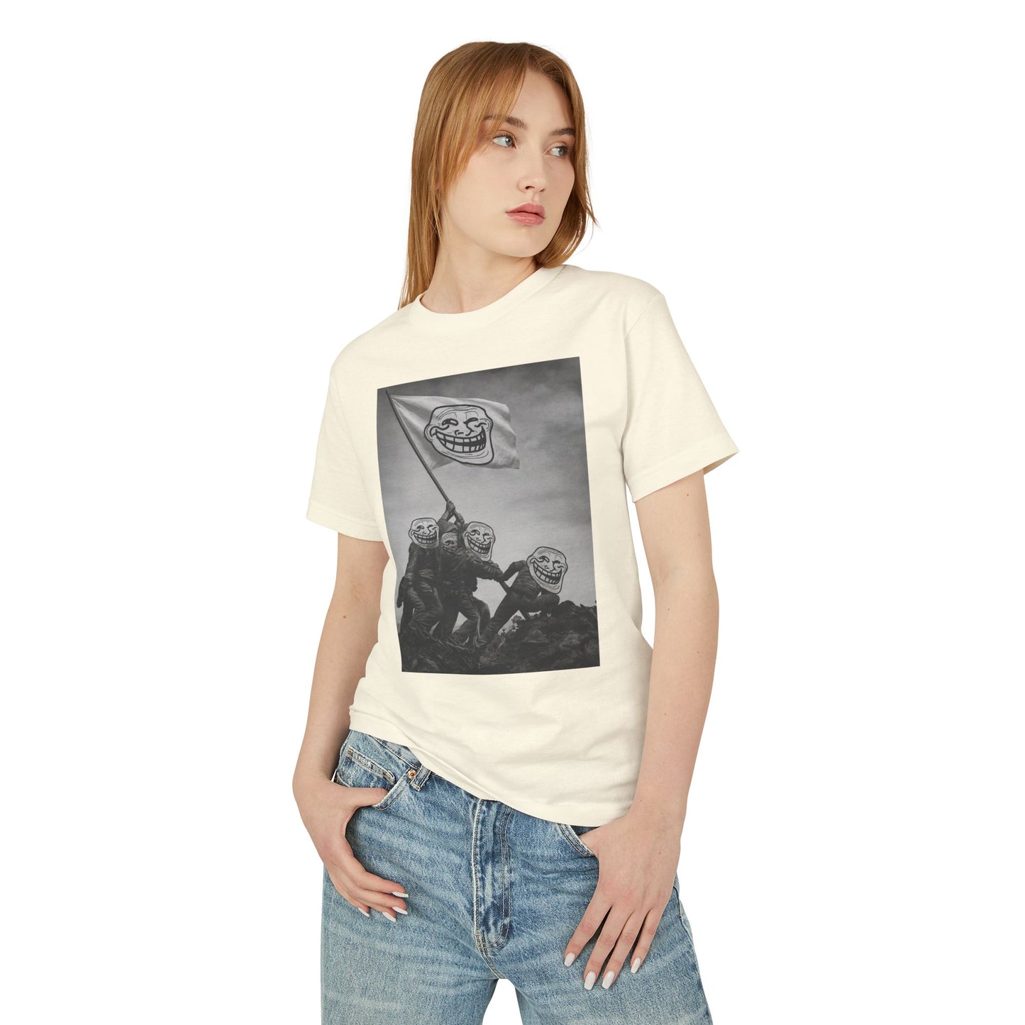 TROLL Funny Meme Heavyweight Tee, Casual Graphic T-Shirt, Unisex Humor Apparel, Perfect Gift for Friends, Streetwear Fashion