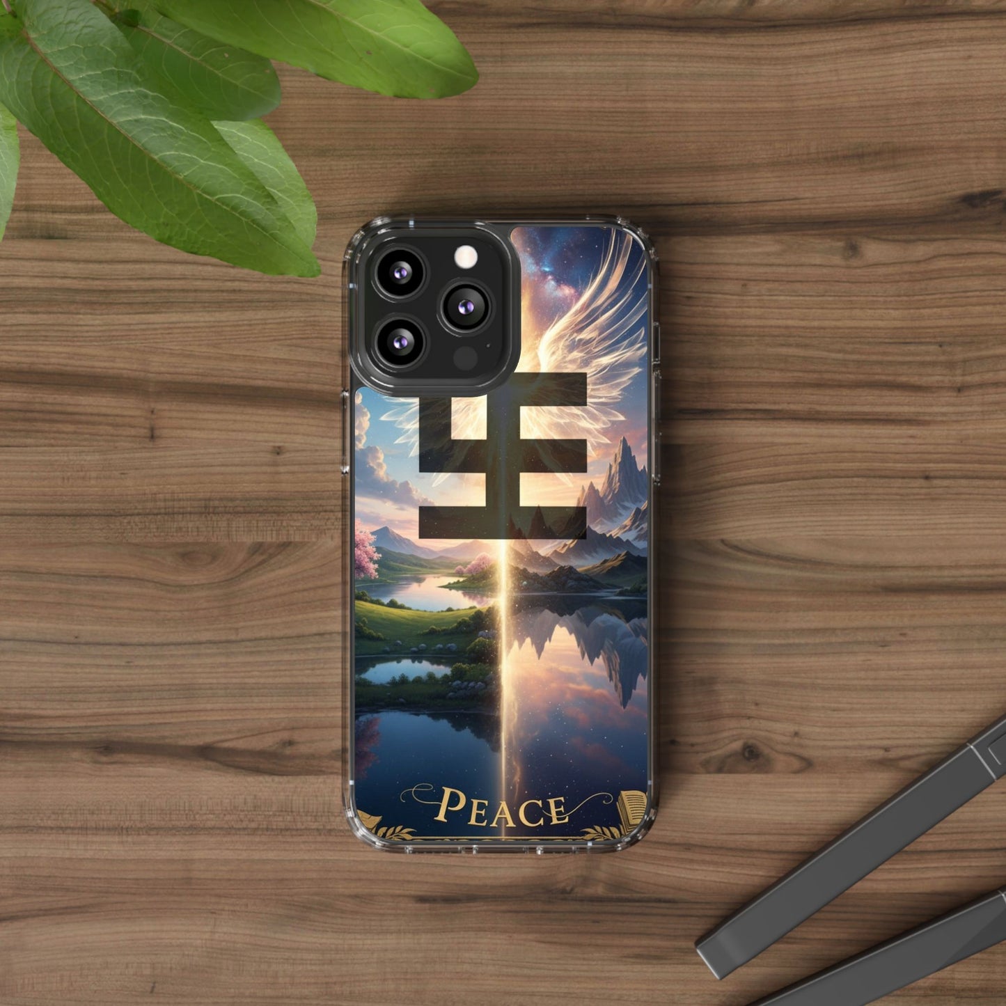 Swasticoin Peaceful Clear Phone Cases, Phone Accessories, Minimalist Design, Nature Lover Gifts, Transparent Phone Cover, Unique Art Case