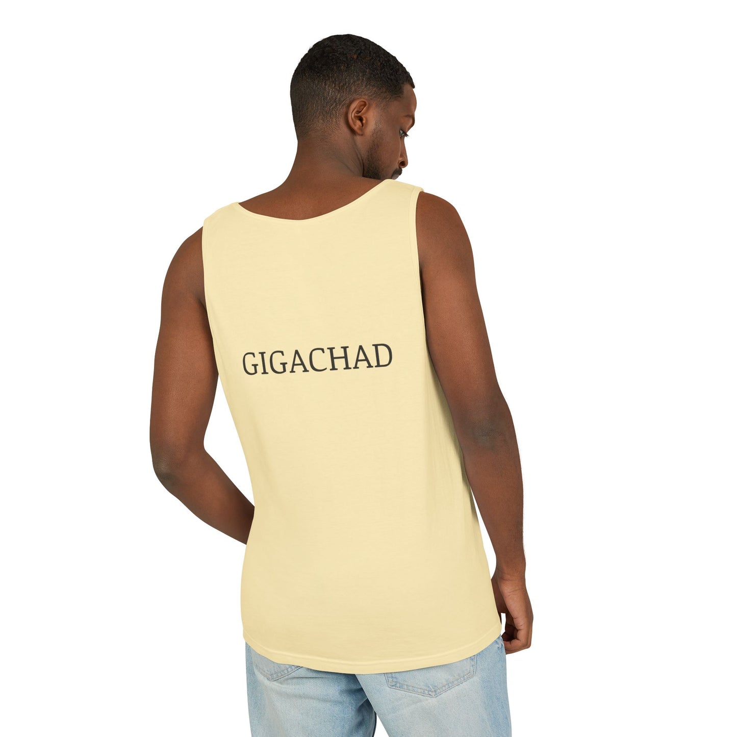 GIGA Unisex Garment-Dyed Tank Top, Summer Apparel, Funny Graphic Tee, Workout Wear, Unique Gift Idea, Casual Outfit