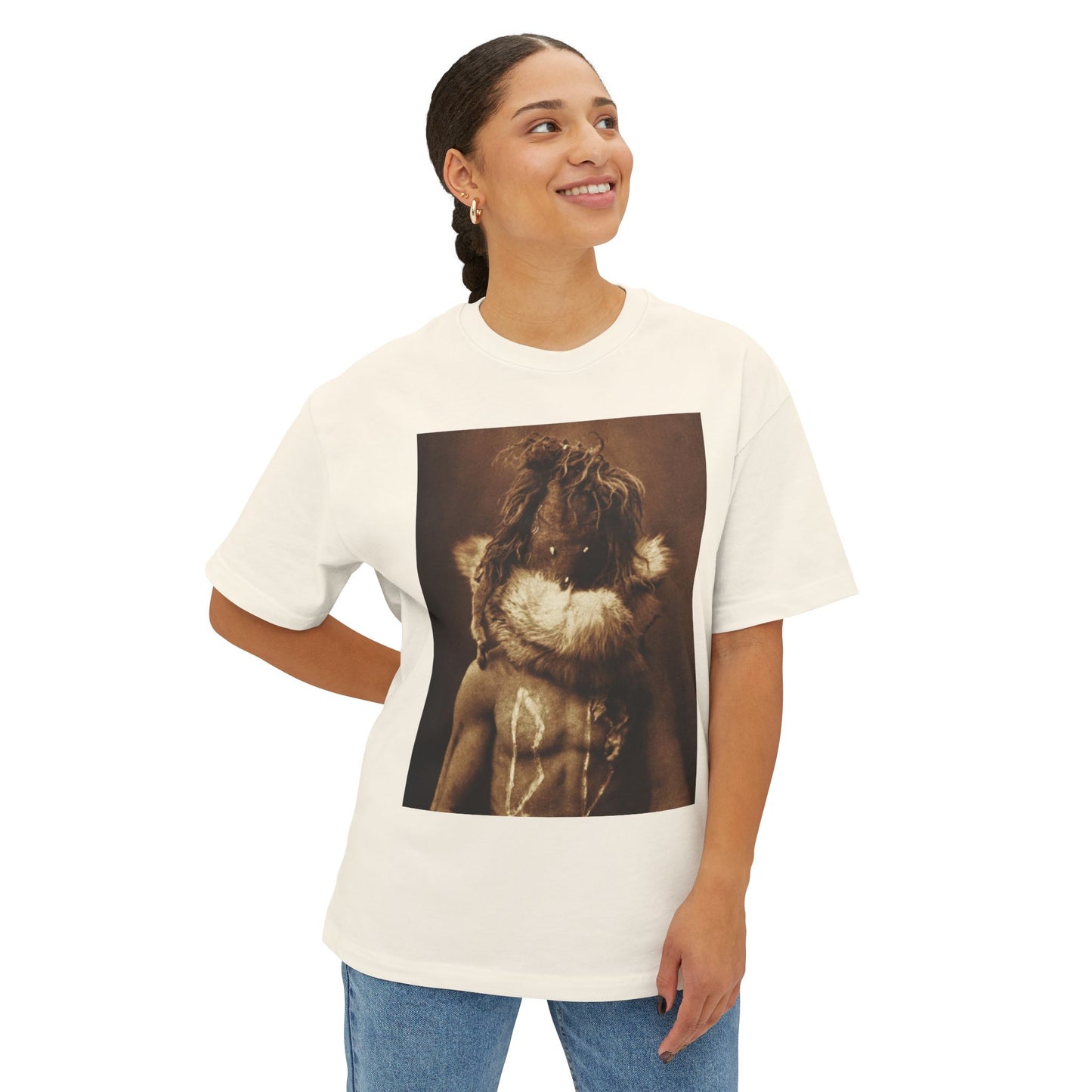 Yei Spirit Oversized Tee – Unique Graphic Tee, Unisex Streetwear, Vintage Look, Festival Wear, Boho Style Shirt