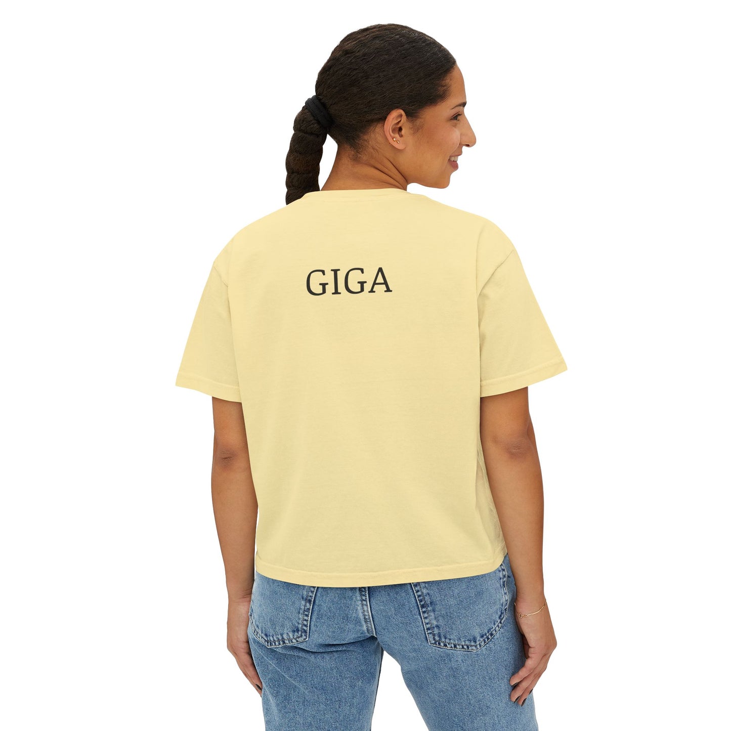GIGA Empowerment Women's Boxy Tee - Her Body My Choice, Feminist Top, Graphic Tee, Casual Wear, Gift for Activists
