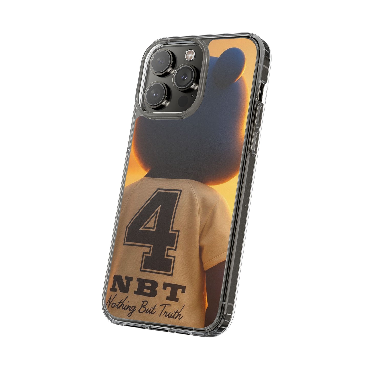 4NBT Trillion Bear Clear Phone Case, Aesthetic Phone Cover, Unique Gift for Animal Lovers, Stylish iPhone Accessory, Perfect for Birthdays