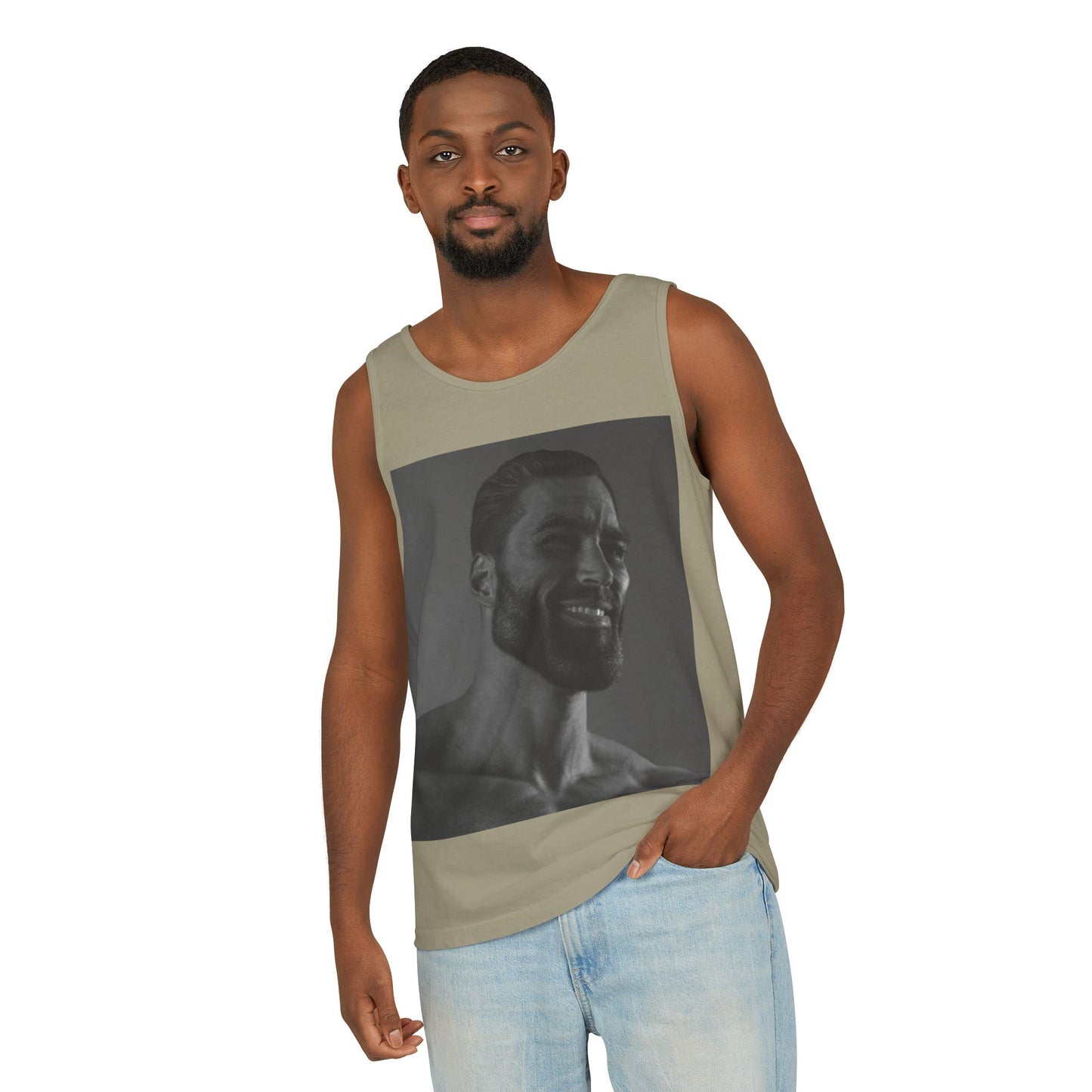 GIGA Unisex Garment-Dyed Tank Top, Summer Apparel, Funny Graphic Tee, Workout Wear, Unique Gift Idea, Casual Outfit