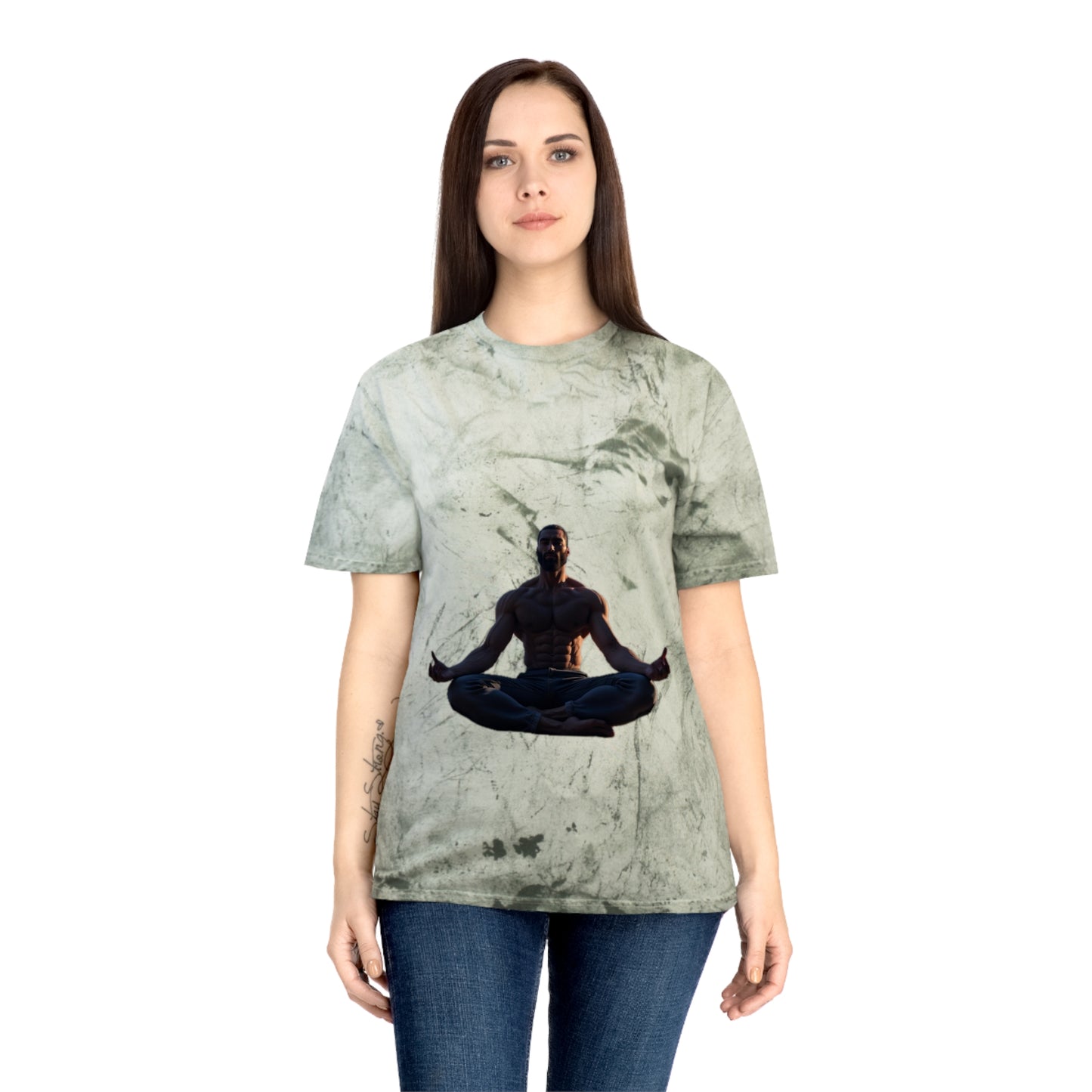 GIGA Color Blast Meditation T-Shirt | Unisex Vibe, Unique Gift for Yoga Lovers, Inspirational Wear, Gigachad Design, Casual Fashion