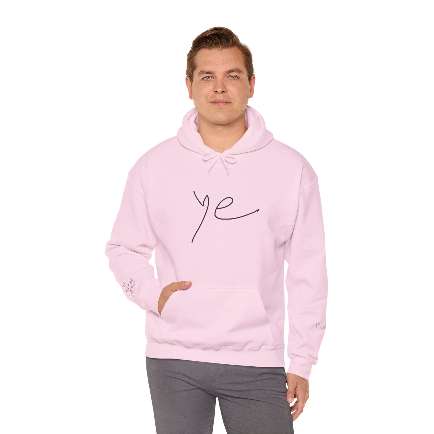 Ye 7BN Minimalist Unisex Hooded Sweatshirt, Casual Streetwear, Gift for Fans, Cozy Layering, Everyday Style, Unique Graphic Hoodie