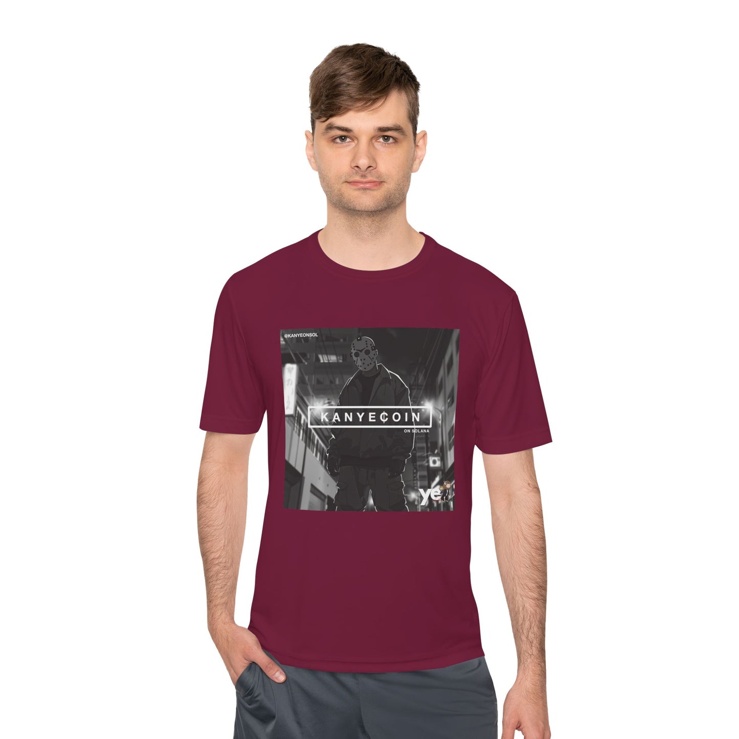 KANYECOIN Unisex Moisture Wicking Tee, Cool Graphic Tee, Music Lover Gift, Urban Style Shirt, Sportswear, Trendy Tee for Fans