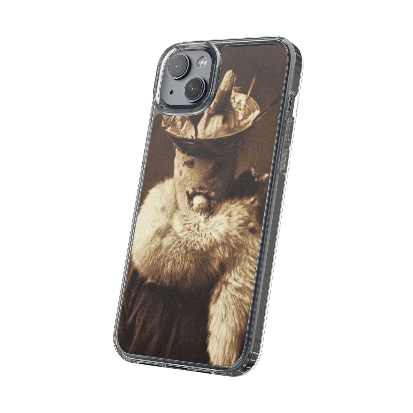 Yei Vintage Cat Photography Phone Case, Clear Cases, Unique Gift for Cat Lovers, Phone Accessory, Stylish Tech Gear, Animal Art