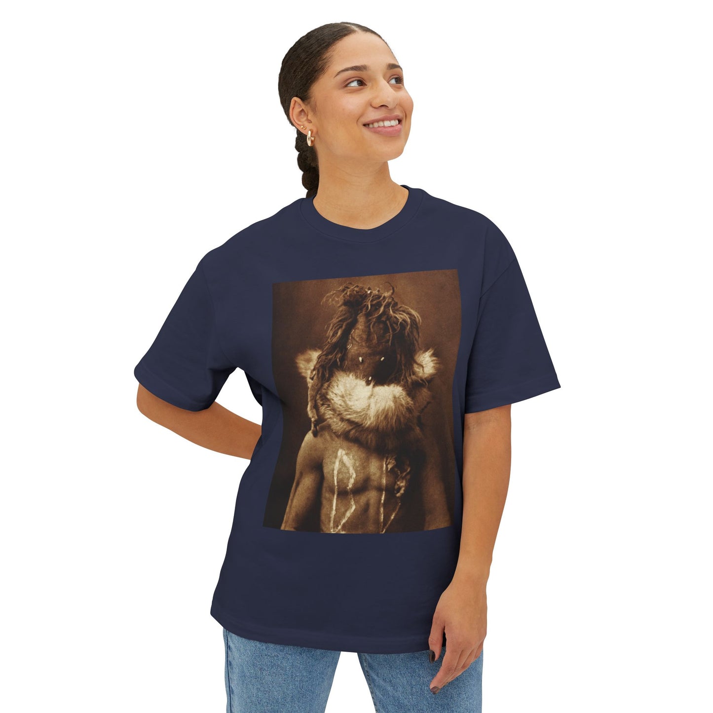 Yei Spirit Oversized Tee – Unique Graphic Tee, Unisex Streetwear, Vintage Look, Festival Wear, Boho Style Shirt