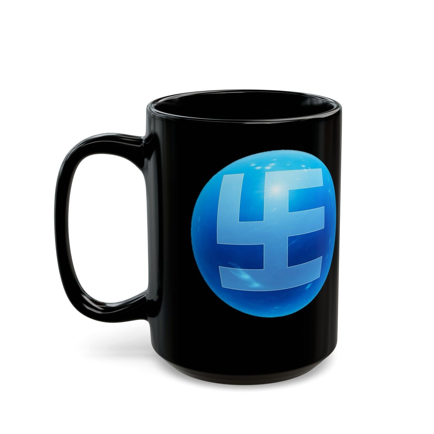 9gy Swasticoin Colorful Coin Design Mug, Unique Coffee Cup, Cryptocurrency Gift, Vibrant Tea Mug, Geeky Kitchen Decor, Fun Collectible Mug