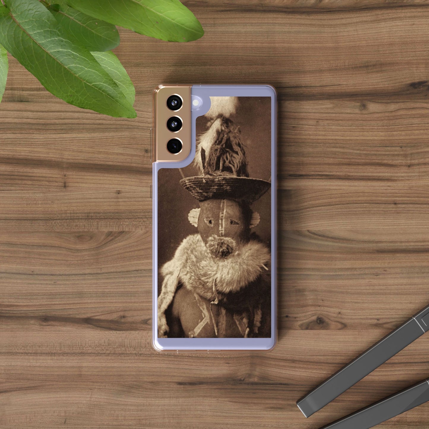 Yei Vintage Ethnic Clear Phone Case, Unique Phone Protector, Bohemian iPhone Case, Artistic Clear Cover, Cultural Phone Accessory