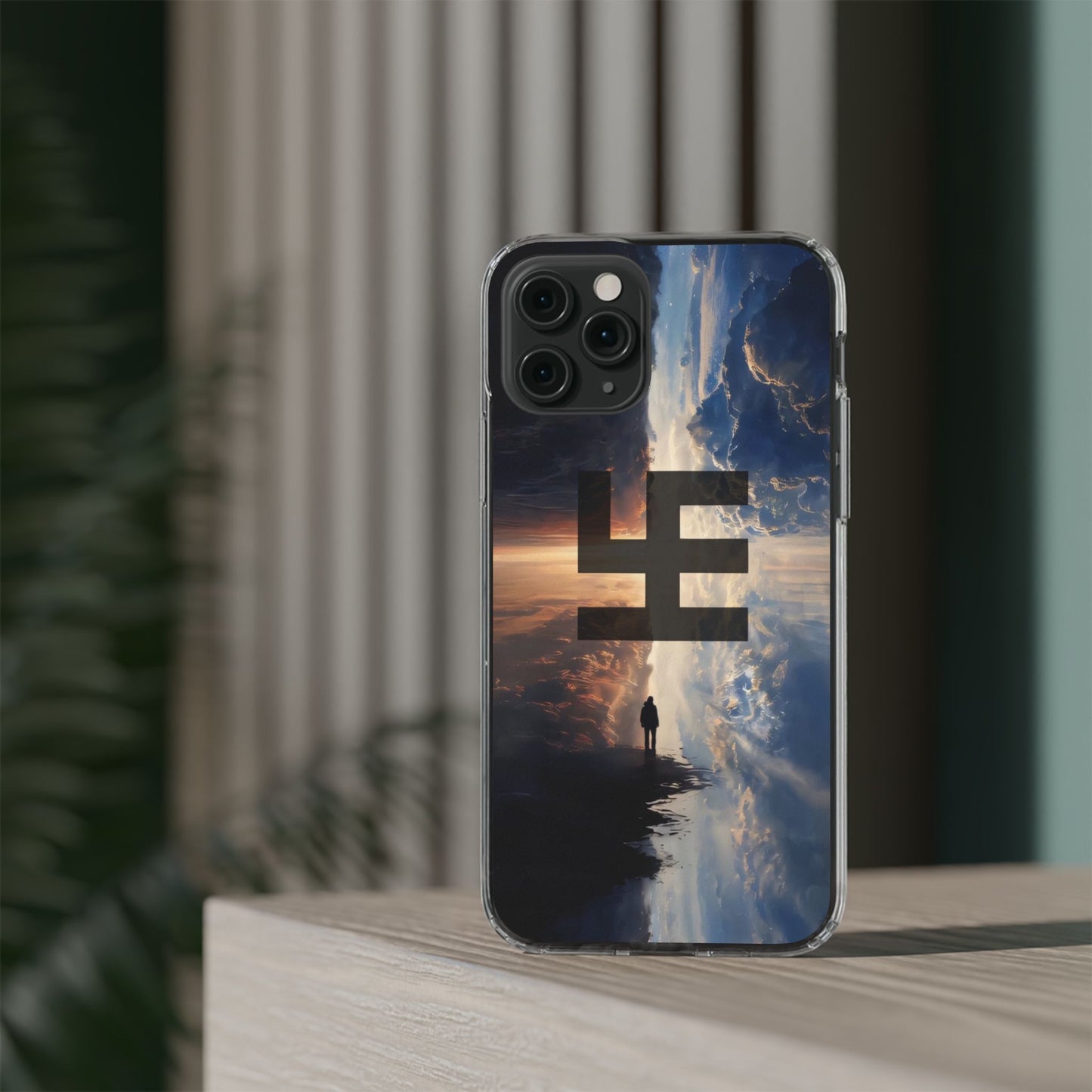 Swasticoin Nature-Themed Clear Phone Case, Unique Phone Cover with Scenic Design, Eco-Friendly Protection, Gift for Travelers, Custom Phone Accessory