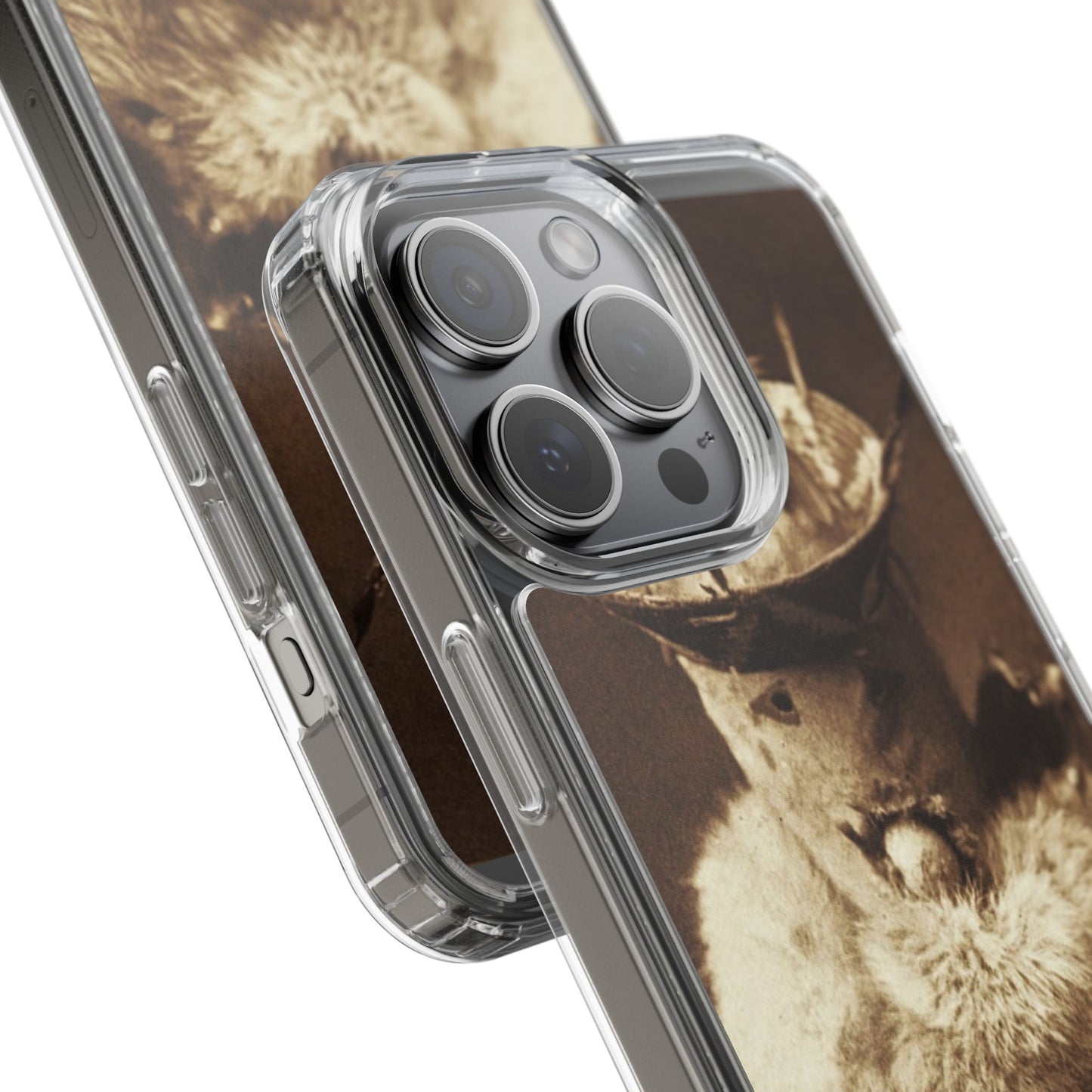 Yei Vintage Cat Photography Phone Case, Clear Cases, Unique Gift for Cat Lovers, Phone Accessory, Stylish Tech Gear, Animal Art