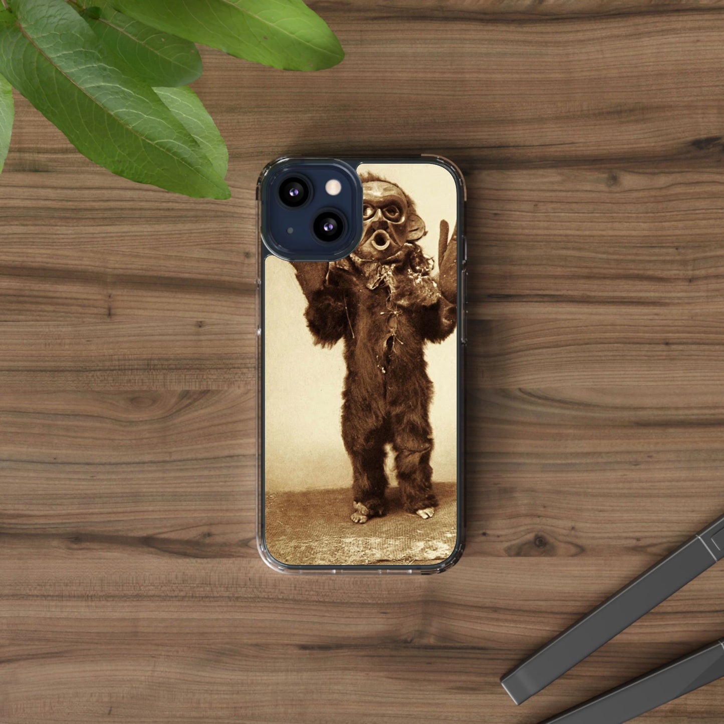 Yei Vintage Monster Clear Phone Case, Unique Phone Cover, Halloween Gift, Retro Style Case, Fun Accessories