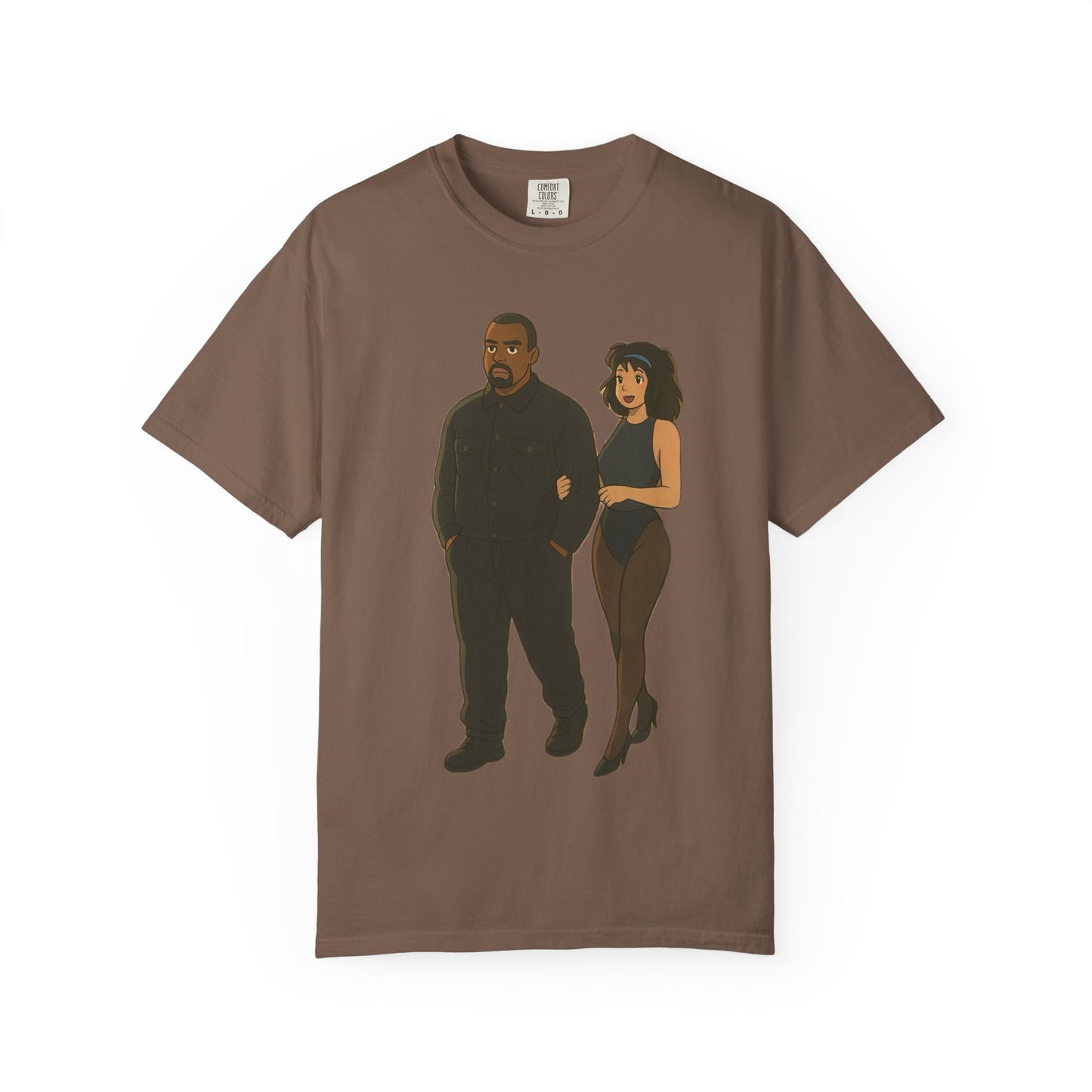 Ye & Bianca Graphic Tee, Trendy Unisex T-shirt, Cartoon Style, Streetwear, Gift for Music Lovers, Casual Fashion