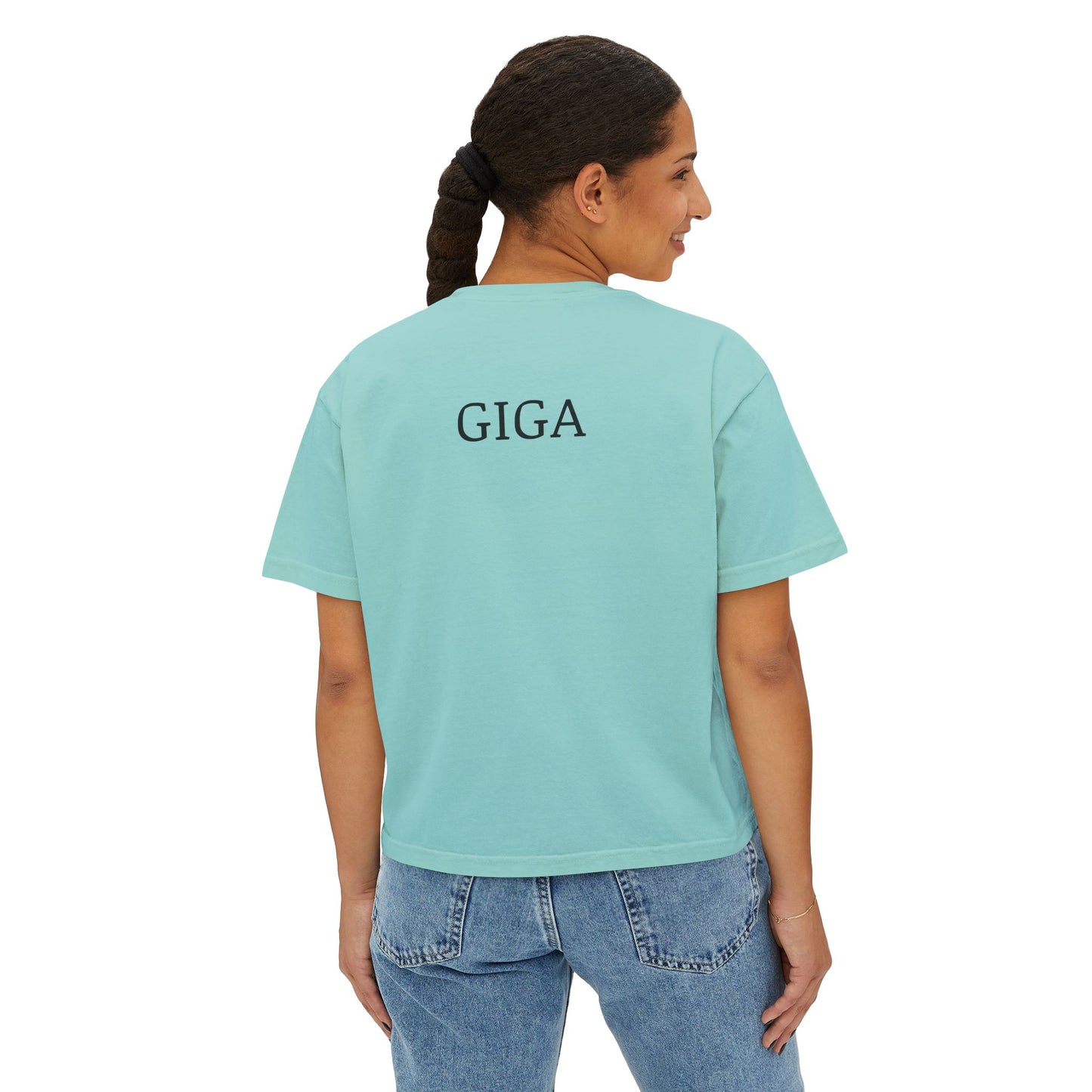 GIGA Empowerment Women's Boxy Tee - Her Body My Choice, Feminist Top, Graphic Tee, Casual Wear, Gift for Activists