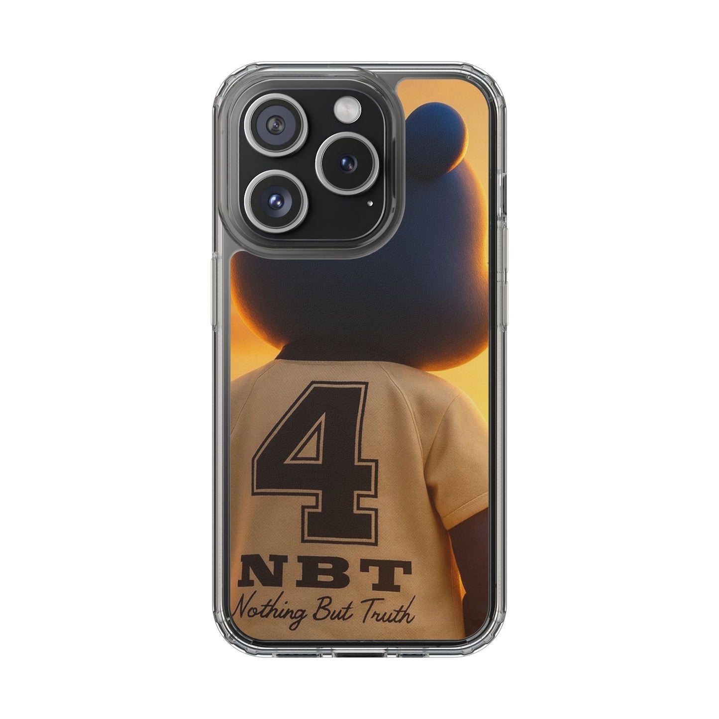 4NBT Trillion Bear Clear Phone Case, Aesthetic Phone Cover, Unique Gift for Animal Lovers, Stylish iPhone Accessory, Perfect for Birthdays