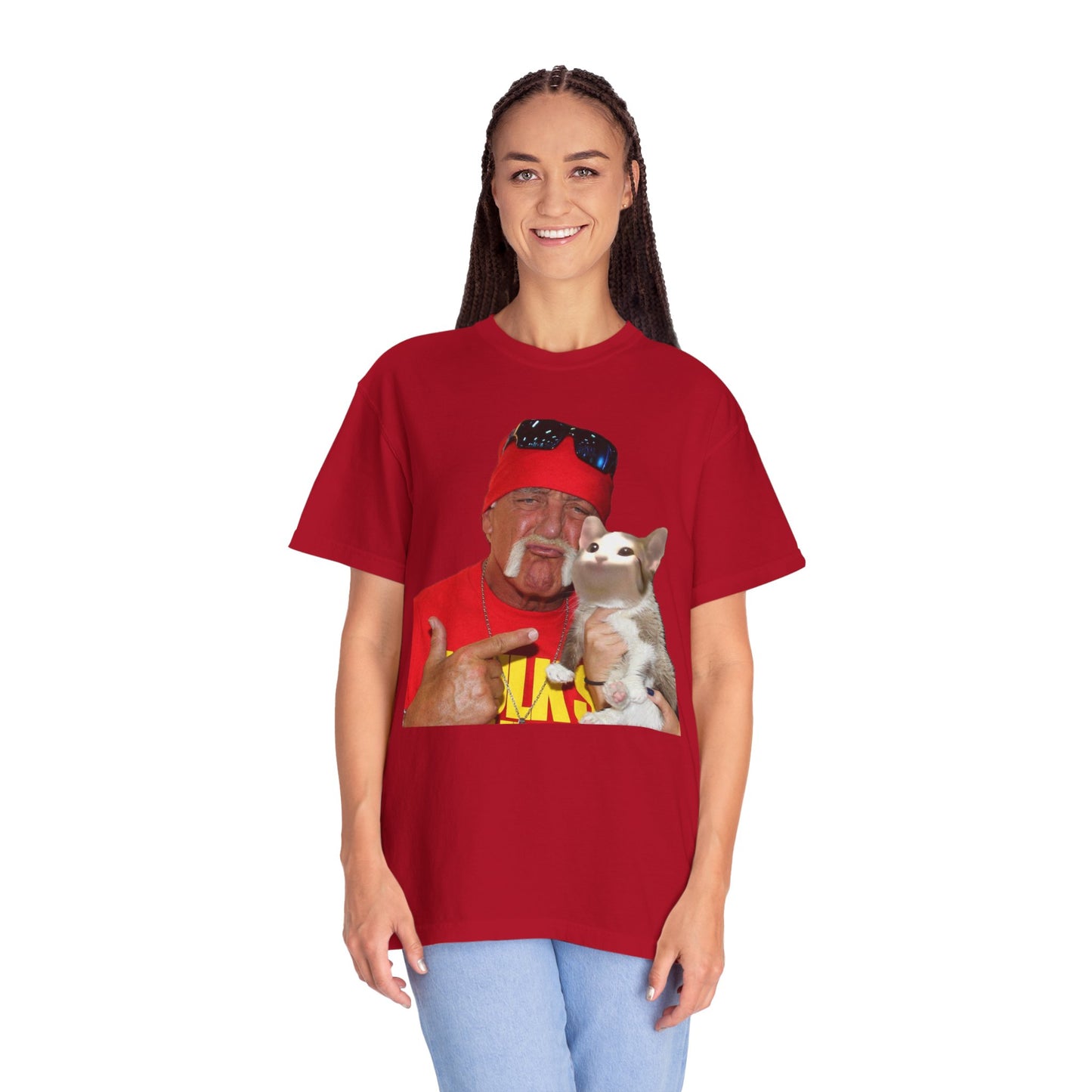 POPCAT Hilarious Unisex T-Shirt: Perfect for Dads, Pet Lovers, Gifts, Funny Apparel, Casual Wear, Cat Lovers