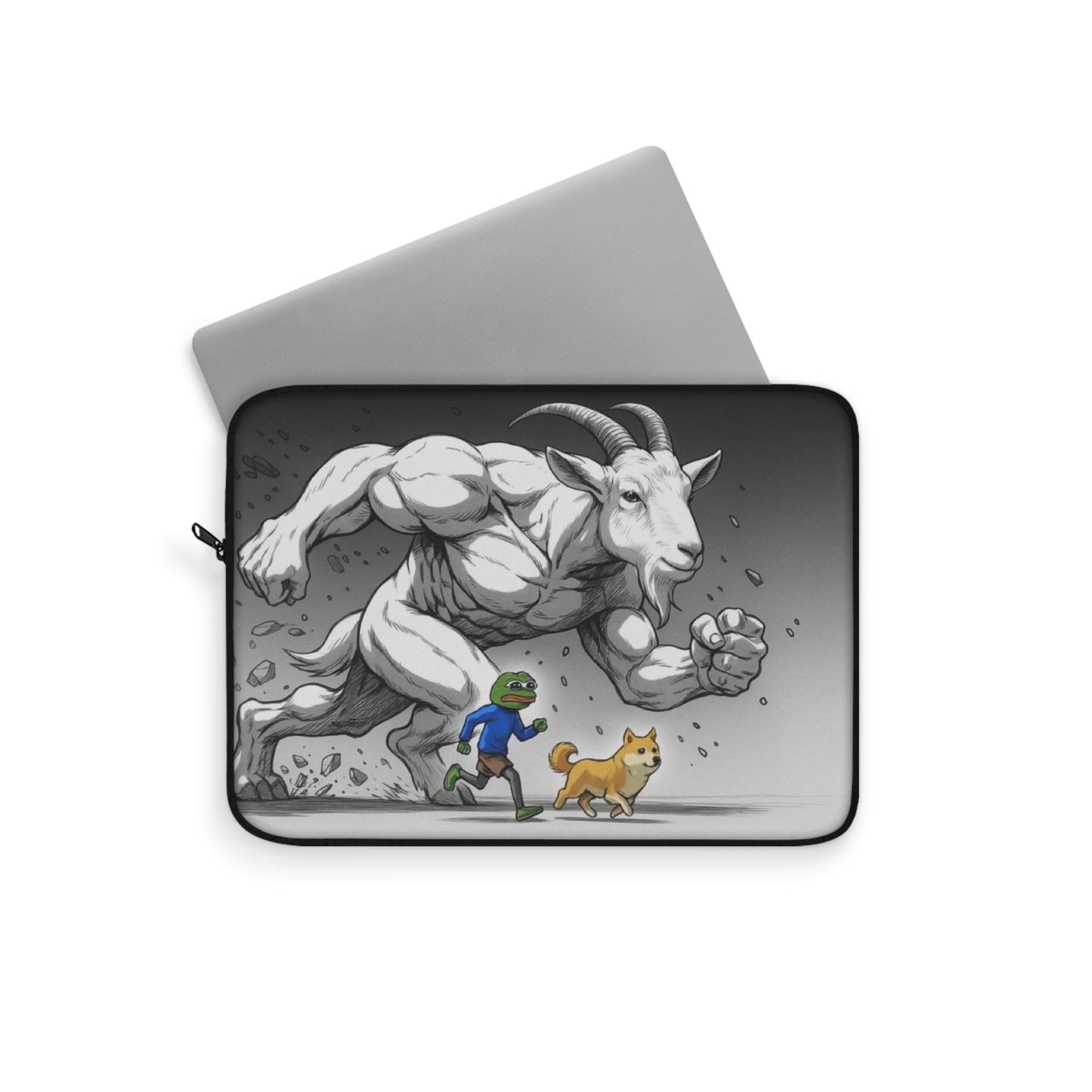 Whimsical Goat Laptop Sleeve - Fun Protector for Tech Lovers, Gaming Accessories, Unique Gifts, Office Supplies, Animal Art