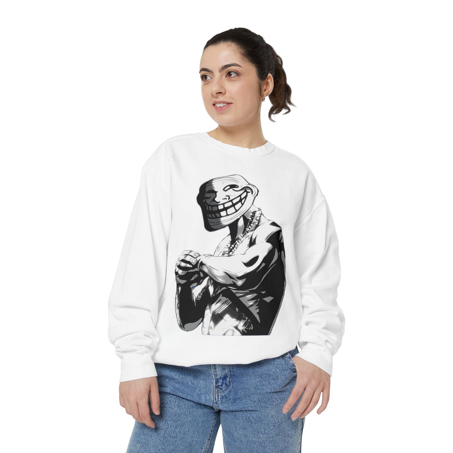 TROLL Stylish Unisex Sweatshirt with Playful Graphic, Trendy Streetwear, Cozy and Casual, Perfect Gift for Any Occasion, Unique Art Design