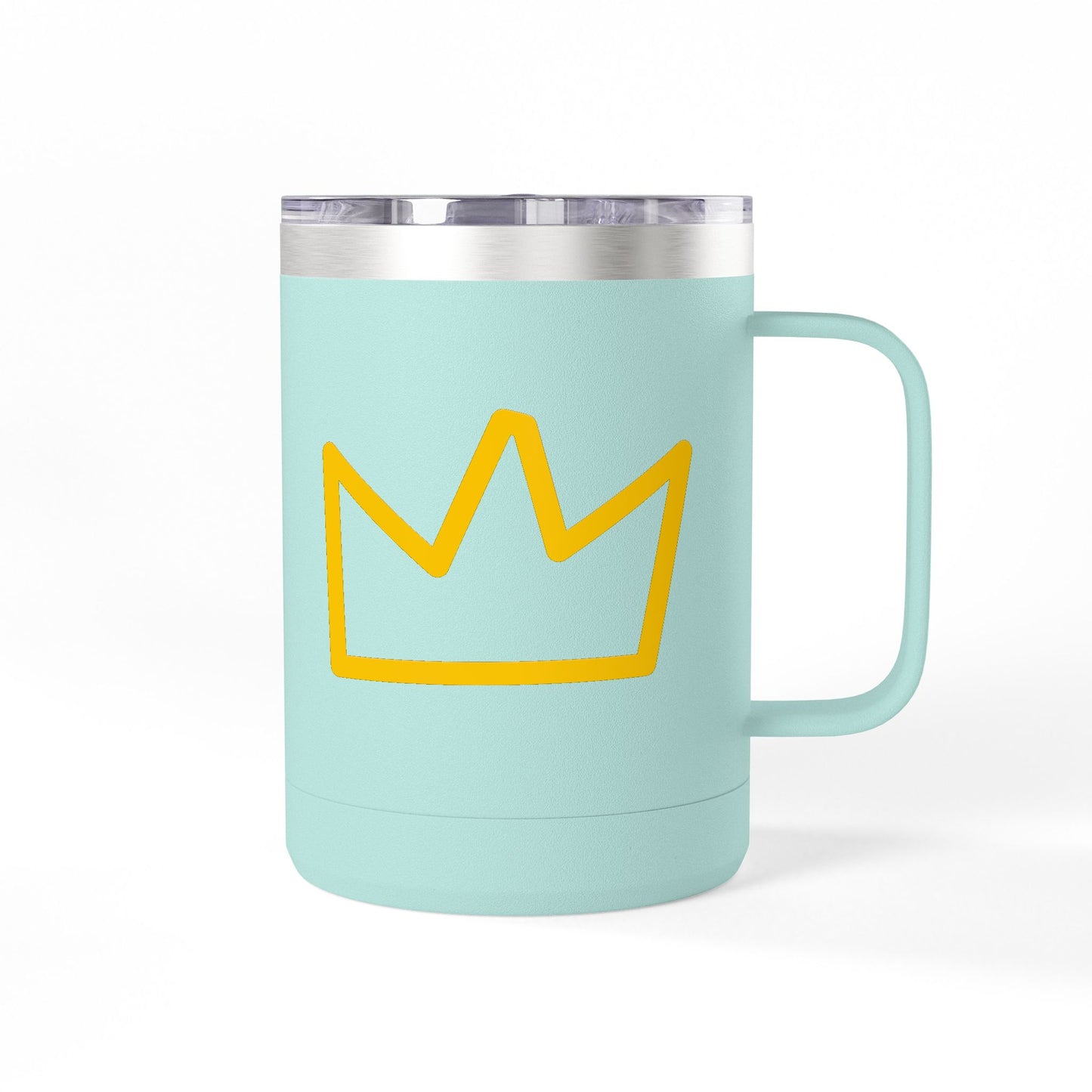 Trench Merch Crown Coffee Mug Tumbler, Perfect for Beach Lovers, Gifts for Friends, Summer Getaways, Adventure Travel, Crown Design