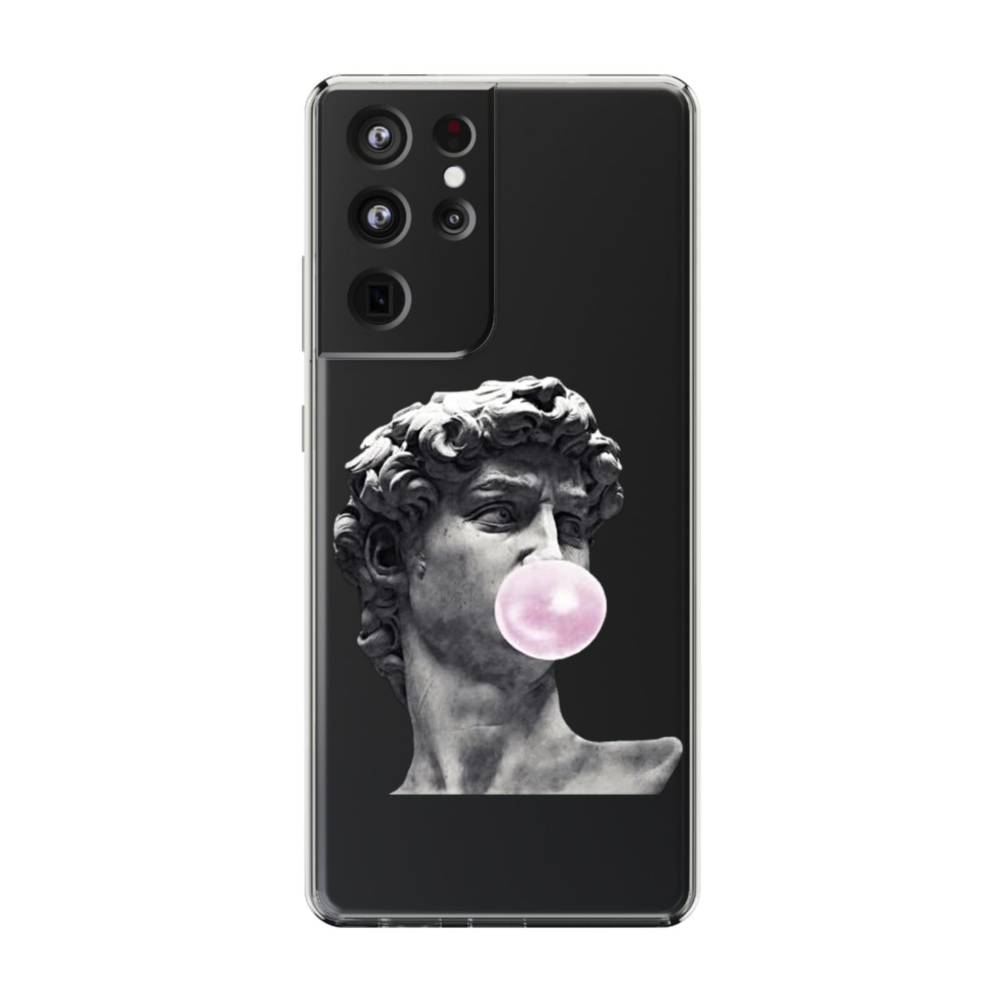 @ye Clear Phone Case with David Statue Design, Modern Phone Accessory for Art Lovers, Unique Gift, Customizable Compatible Soft Case
