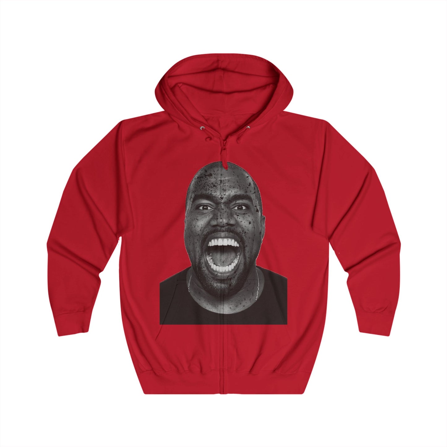Ye Unisex Full Zip Hoodie with Bold Expression, Stylish Casual Wear, Fun Gift for Friends, Perfect for Cozy Nights, Unique Streetwear