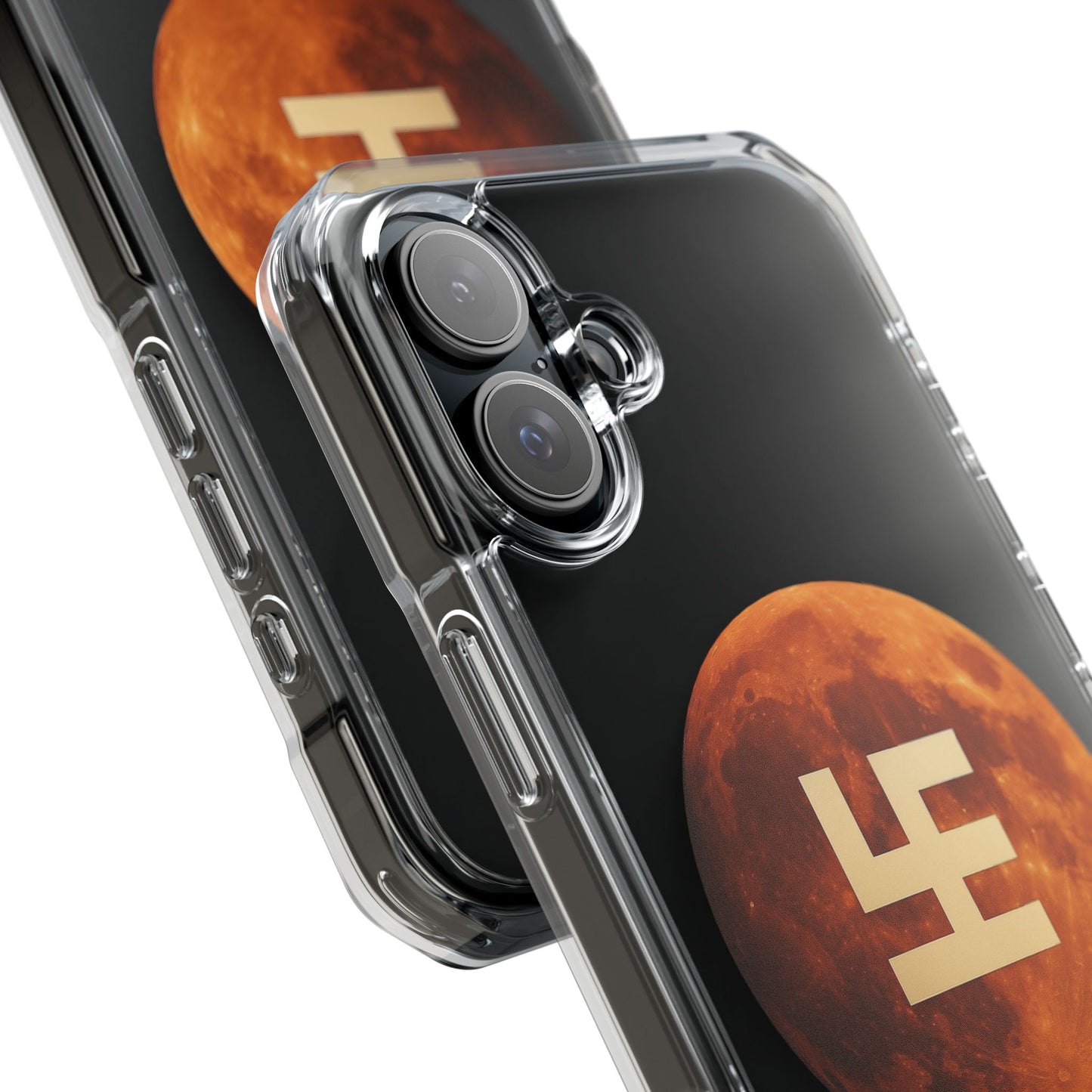 Swasticoin Magnetic Phone Case with Lunar Design, Unique Phone Accessory, Shockproof Clear Case, Stylish Phone Cover, Gift for Tech Lovers