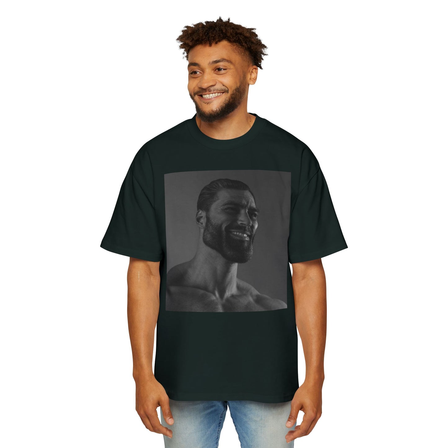 GIGA Men's Heavy Oversized Tee | Casual Streetwear Shirt, Graphic Tee, Gift for Him, Unisex Style, Trendy Apparel