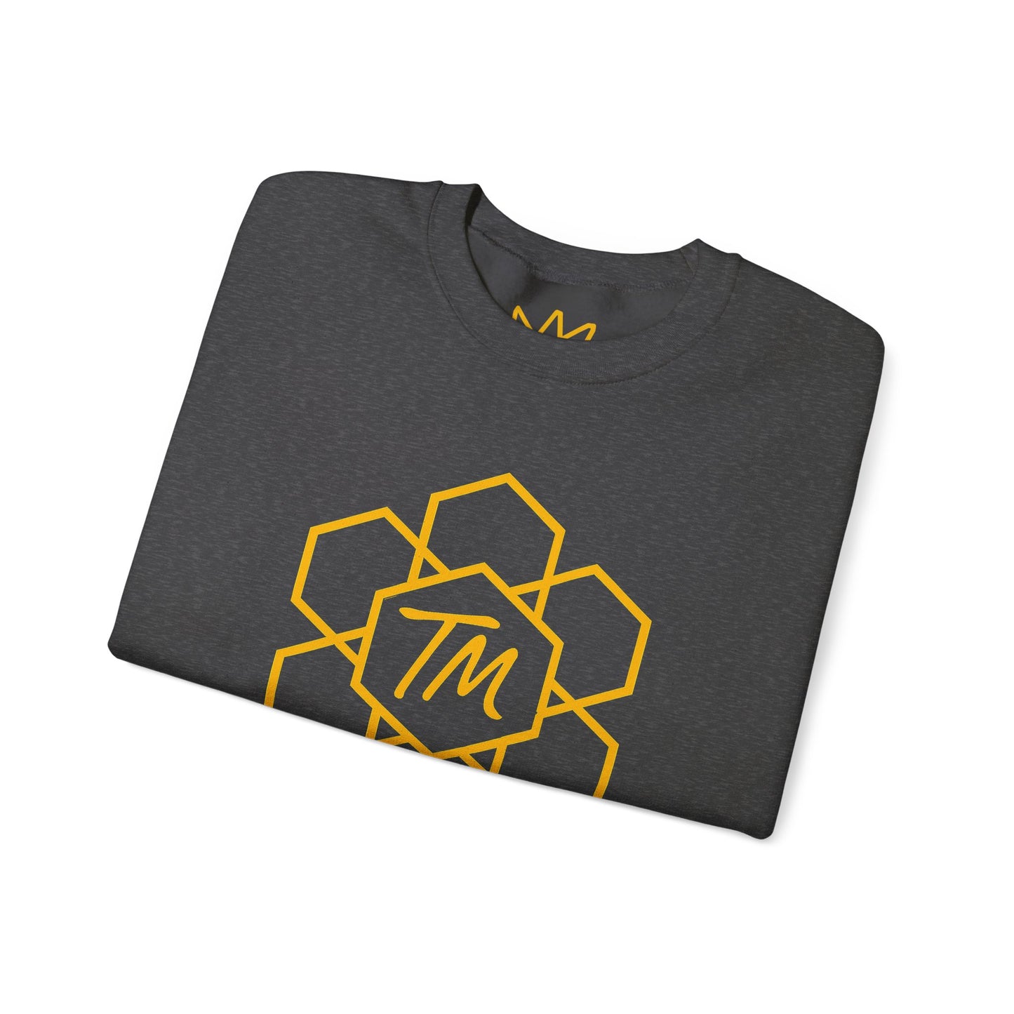 Trench Merch Stylish Honeycomb Crewneck Sweatshirt, Cozy Unisex Sweatshirt, Casual Fall Apparel, Gift for Honey Lovers, Trendy Weekend Wear