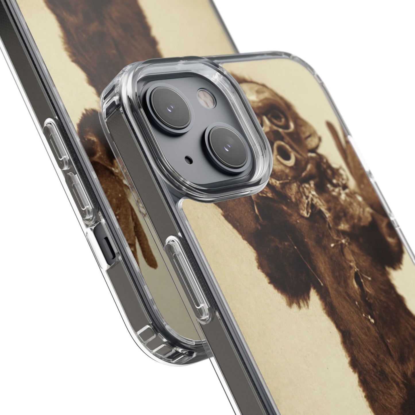 Yei Vintage Monster Clear Phone Case, Unique Phone Cover, Halloween Gift, Retro Style Case, Fun Accessories
