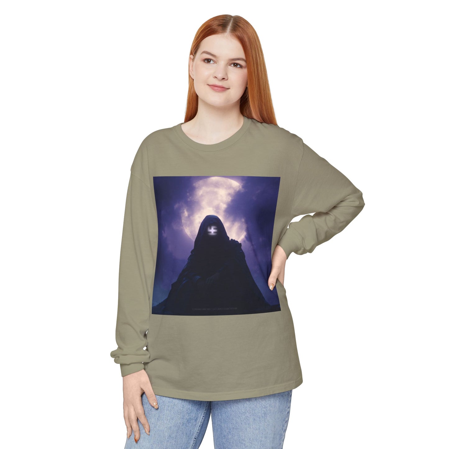 Swasticoin Mystical Mountain Long Sleeve T-Shirt | Unisex Graphic Tee, Trendy Layering Top, Casual Wear, Perfect Gift for Adventurers