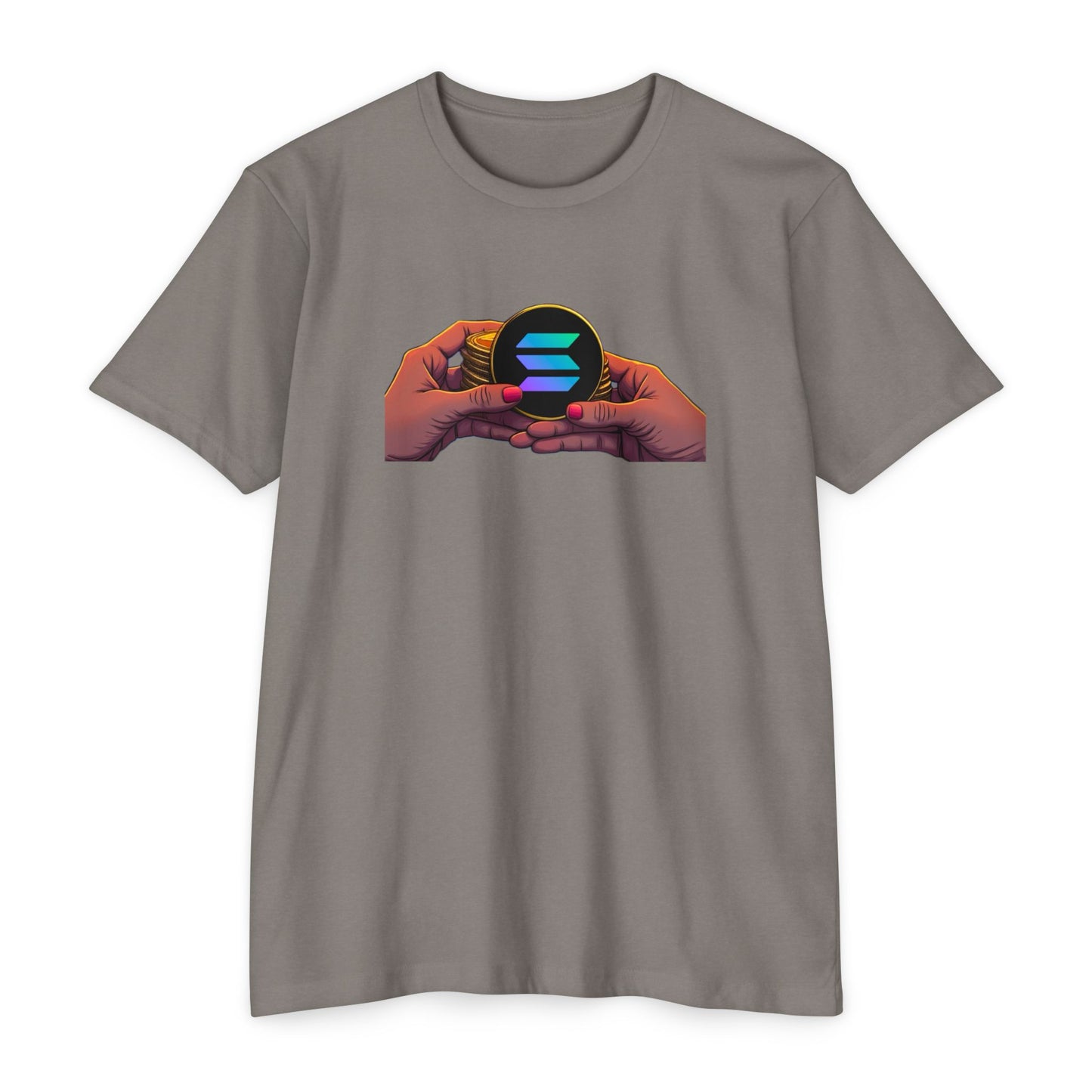 Solana Hands Unisex Jersey T-shirt, Graphic Tee, Trendy Apparel, Gift for Him/Her, Casual Wear, Perfect for Tech Lovers