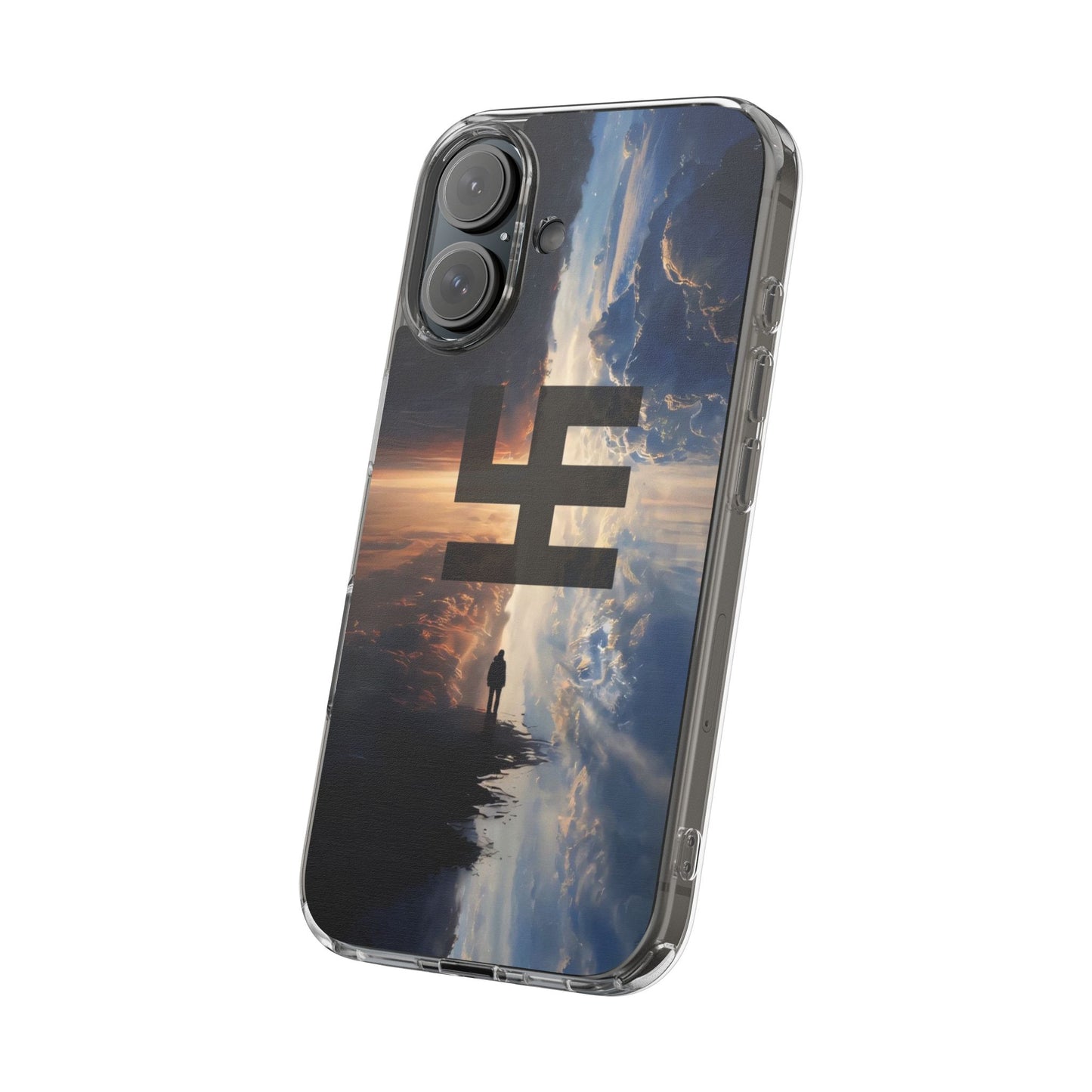 Swasticoin Nature-Themed Clear Phone Case, Unique Phone Cover with Scenic Design, Eco-Friendly Protection, Gift for Travelers, Custom Phone Accessory