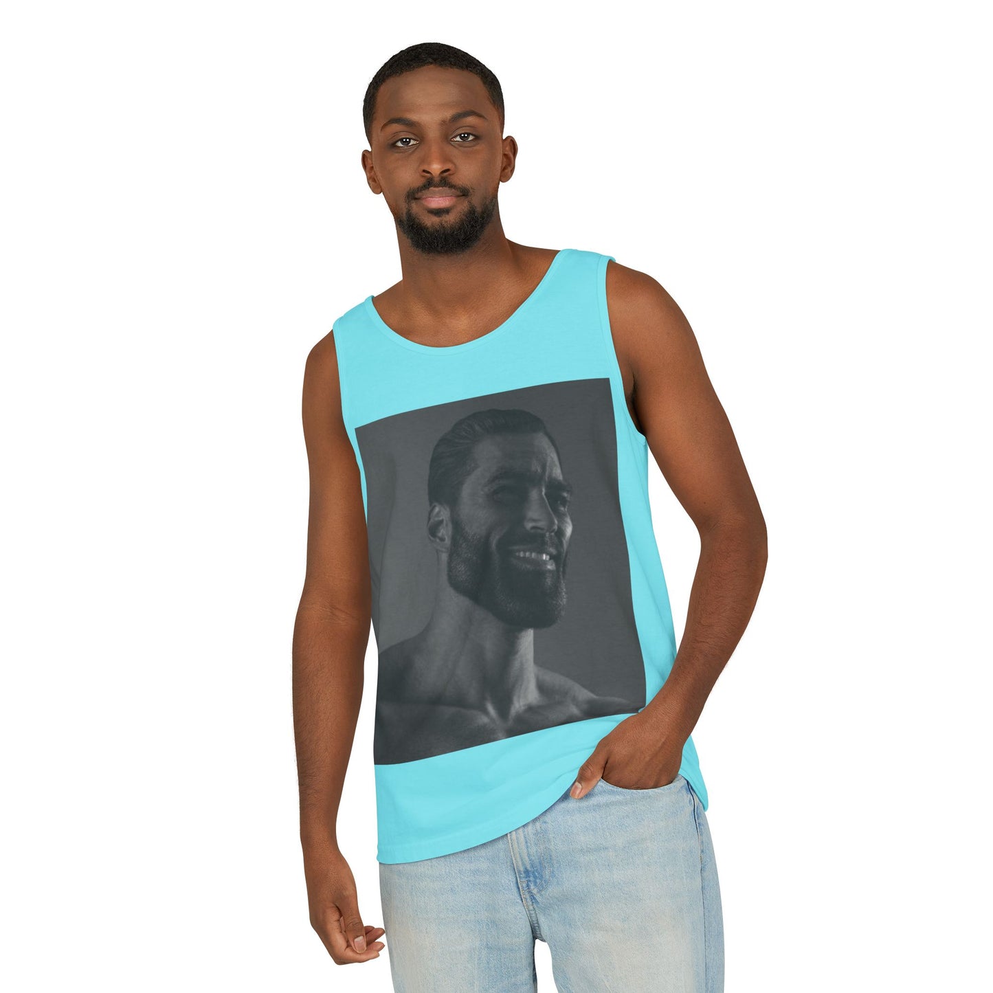 GIGA Unisex Garment-Dyed Tank Top, Summer Apparel, Funny Graphic Tee, Workout Wear, Unique Gift Idea, Casual Outfit