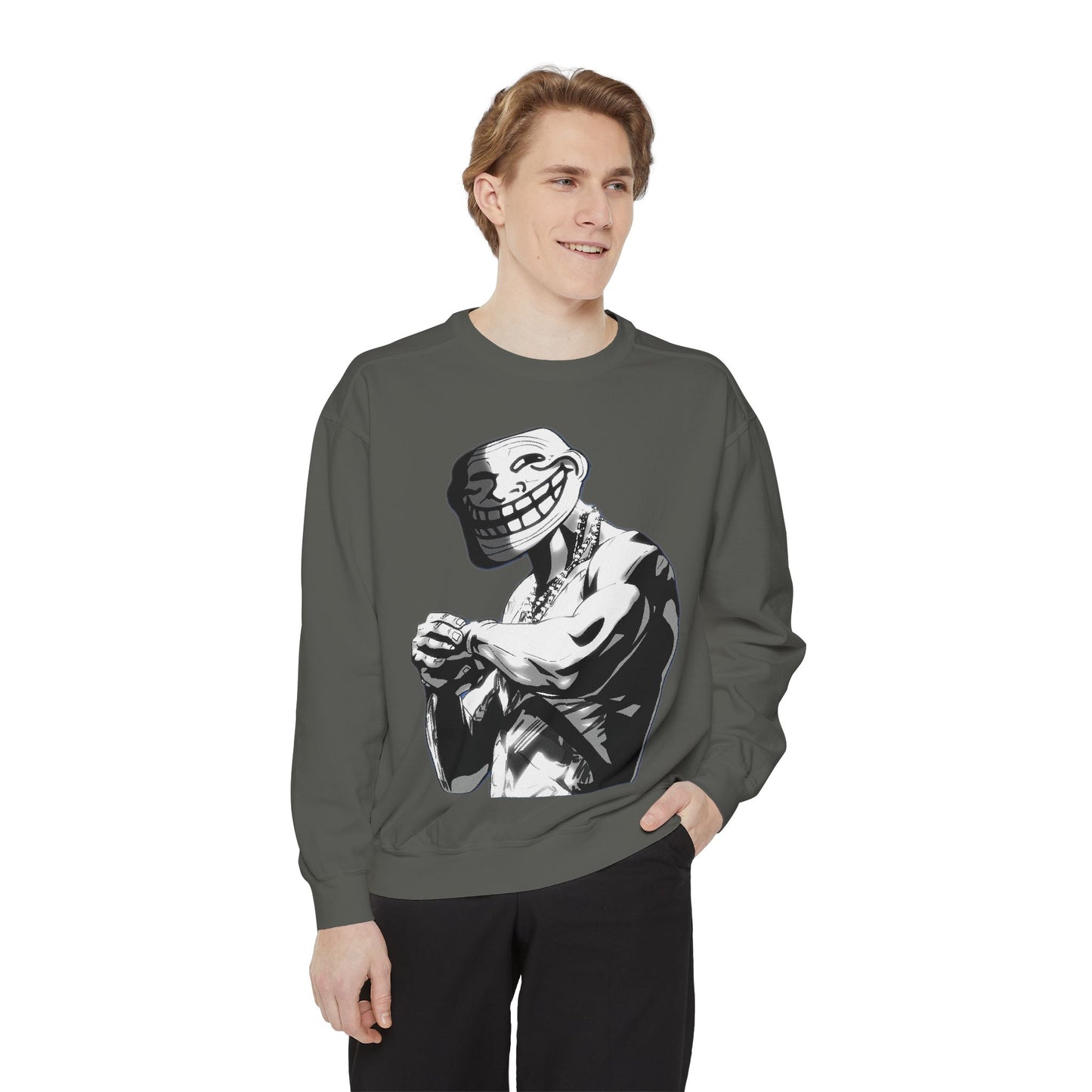 TROLL Stylish Unisex Sweatshirt with Playful Graphic, Trendy Streetwear, Cozy and Casual, Perfect Gift for Any Occasion, Unique Art Design