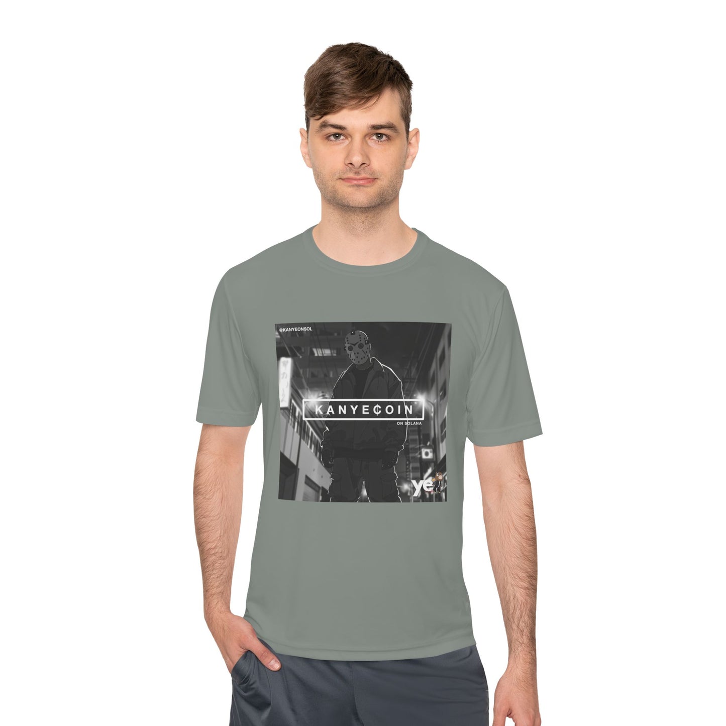 KANYECOIN Unisex Moisture Wicking Tee, Cool Graphic Tee, Music Lover Gift, Urban Style Shirt, Sportswear, Trendy Tee for Fans